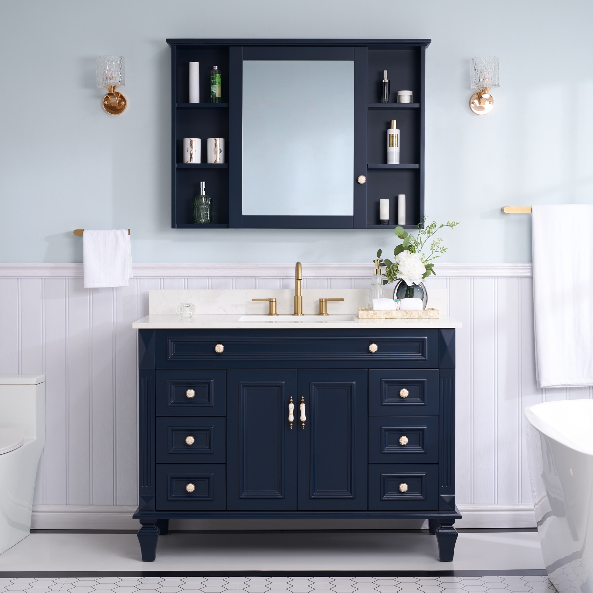 WELLFOR MED42YS1NB Bathroom-Medicine-Cabinets - View #11