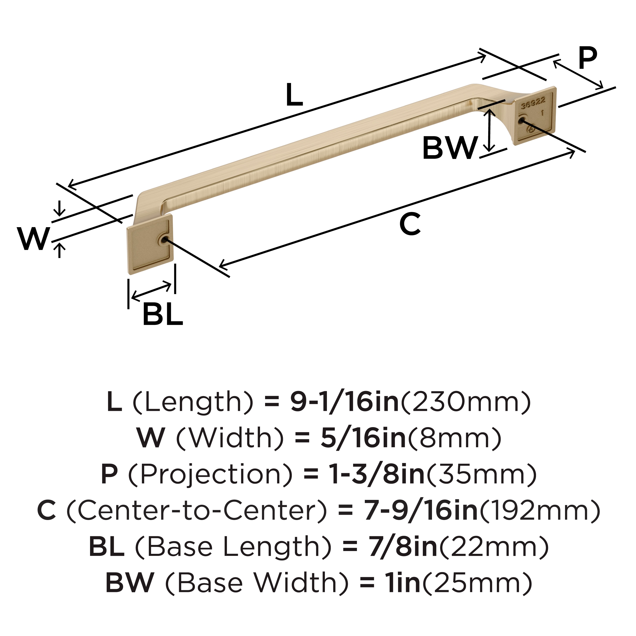 Amerock BP36922BBZ Cabinet-Pulls - View #4
