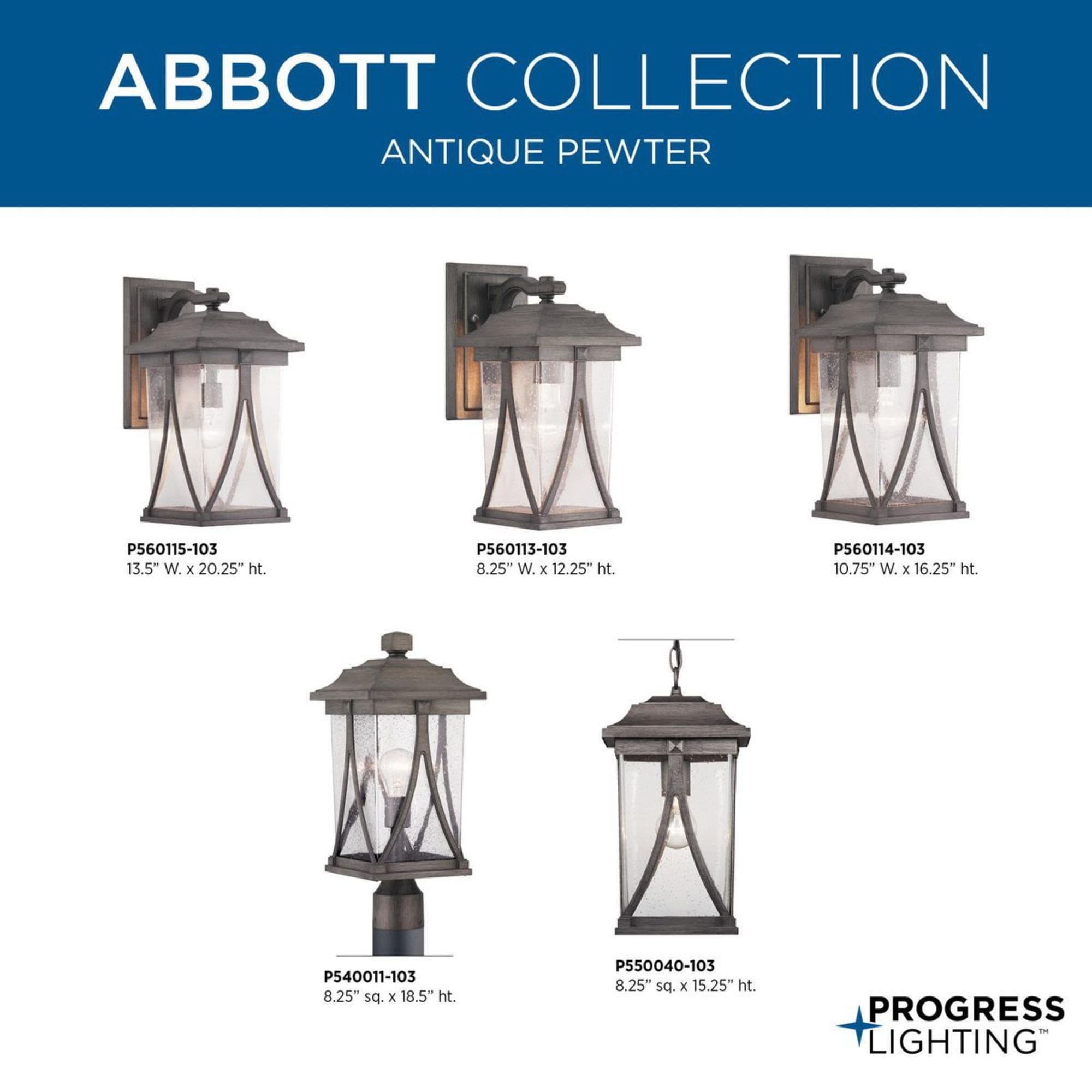 Antique Pewter Outdoor Lantern with Clear Seeded Glass Shade