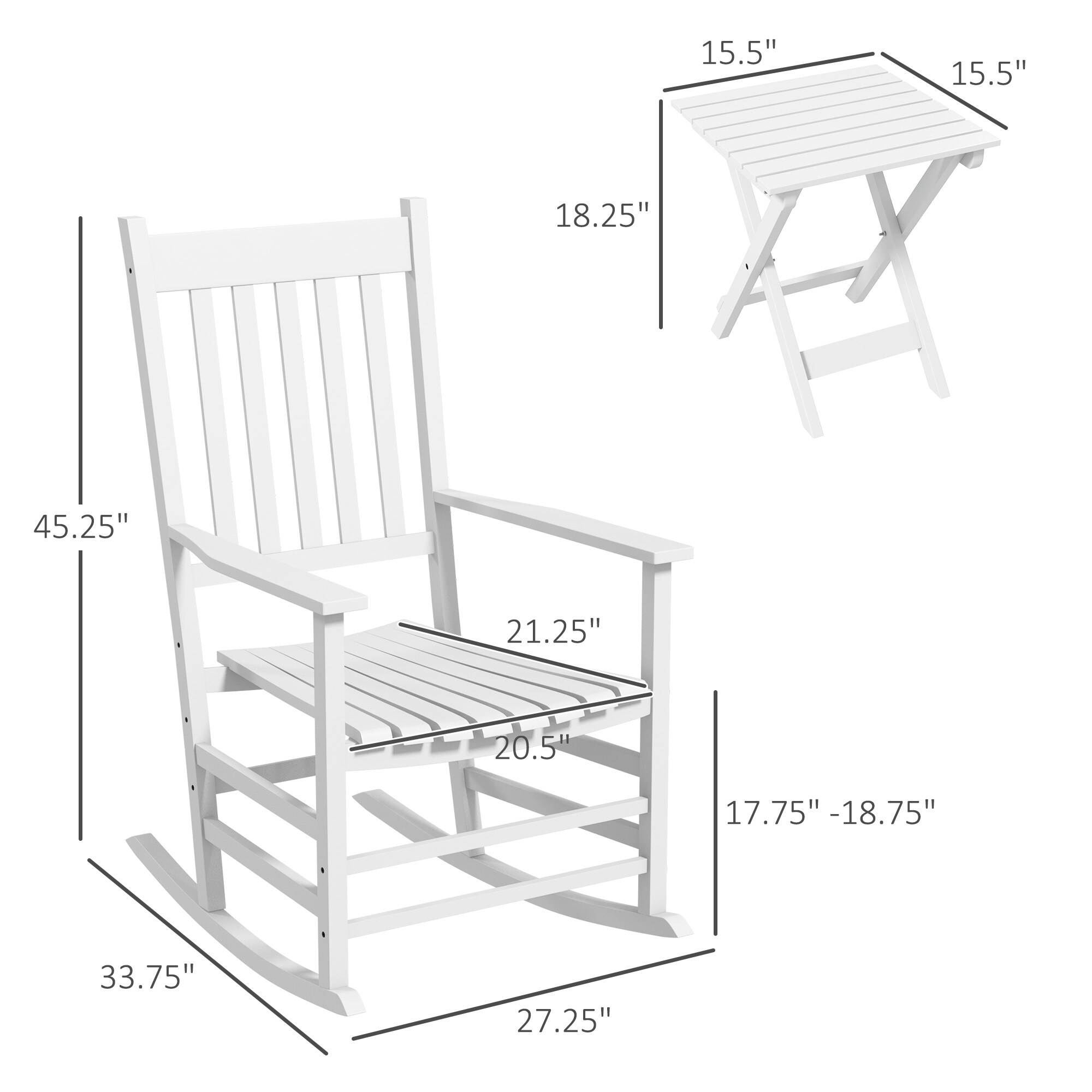 Outsunny 84G-340V00WT Patio-Chairs - View #3