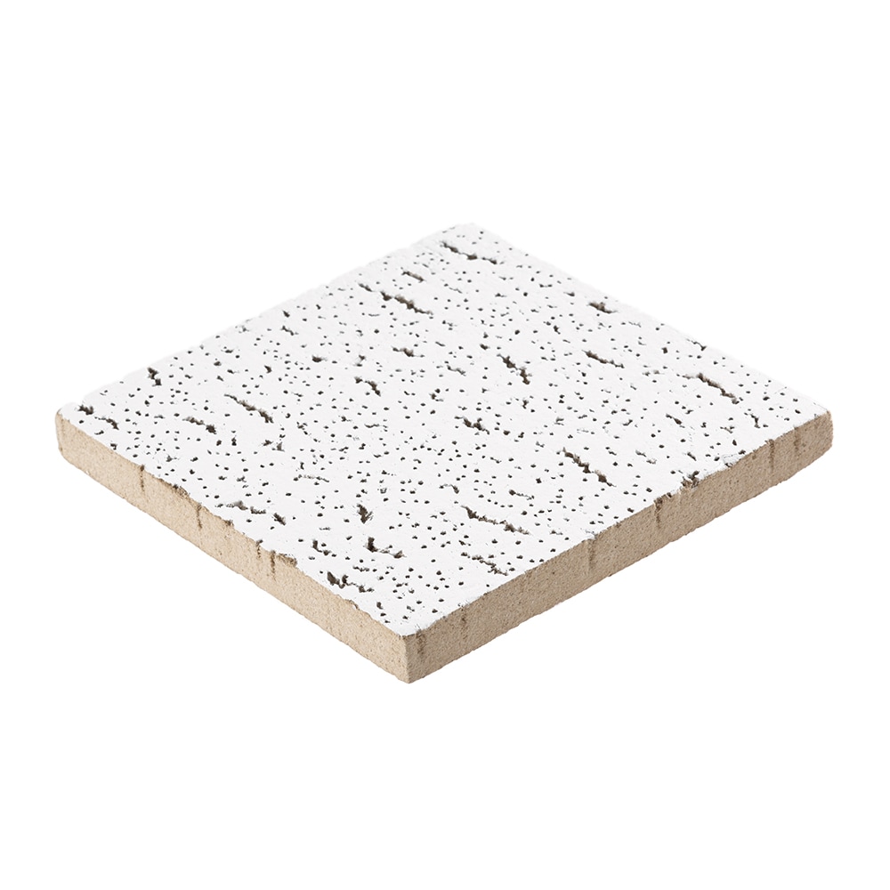 Armstrong Ceilings RSM915 Textured FIRE GUARD Contractor White Mineral fiber Drop Ceiling Tile Sample