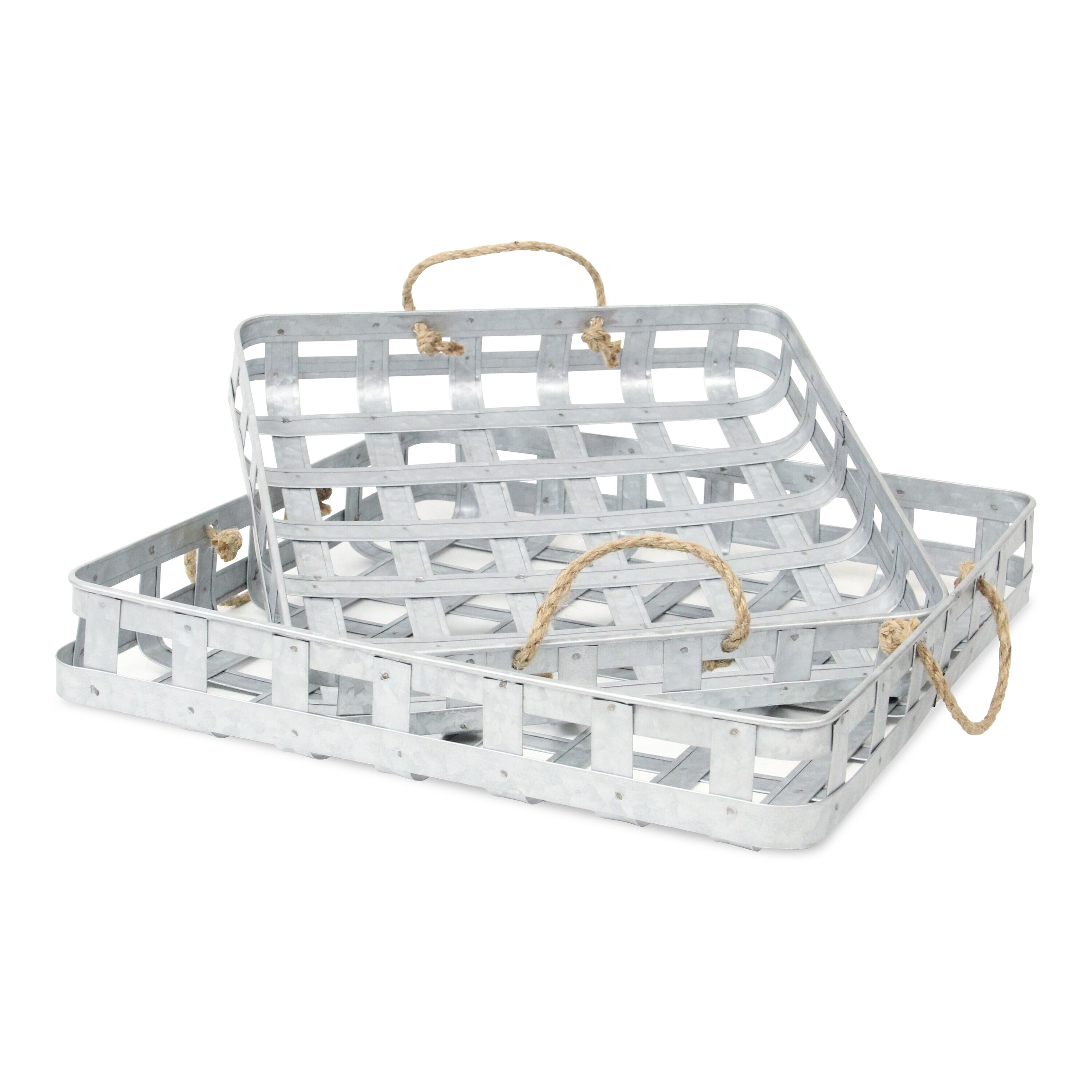 Cheung's 5174-2 Trays and Caddies 17-in x 17-in Gray Square Serving Tray