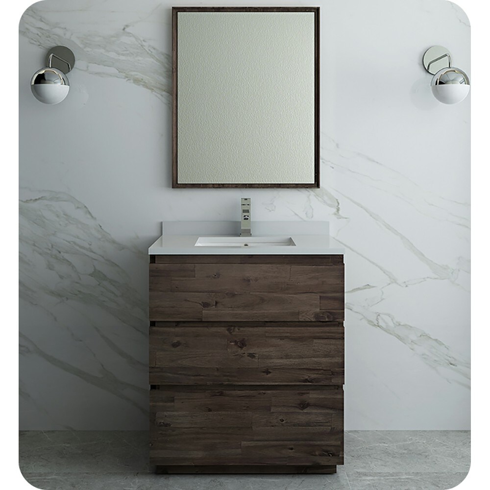 Formosa 30'' Brown Quartz Top Single Vanity