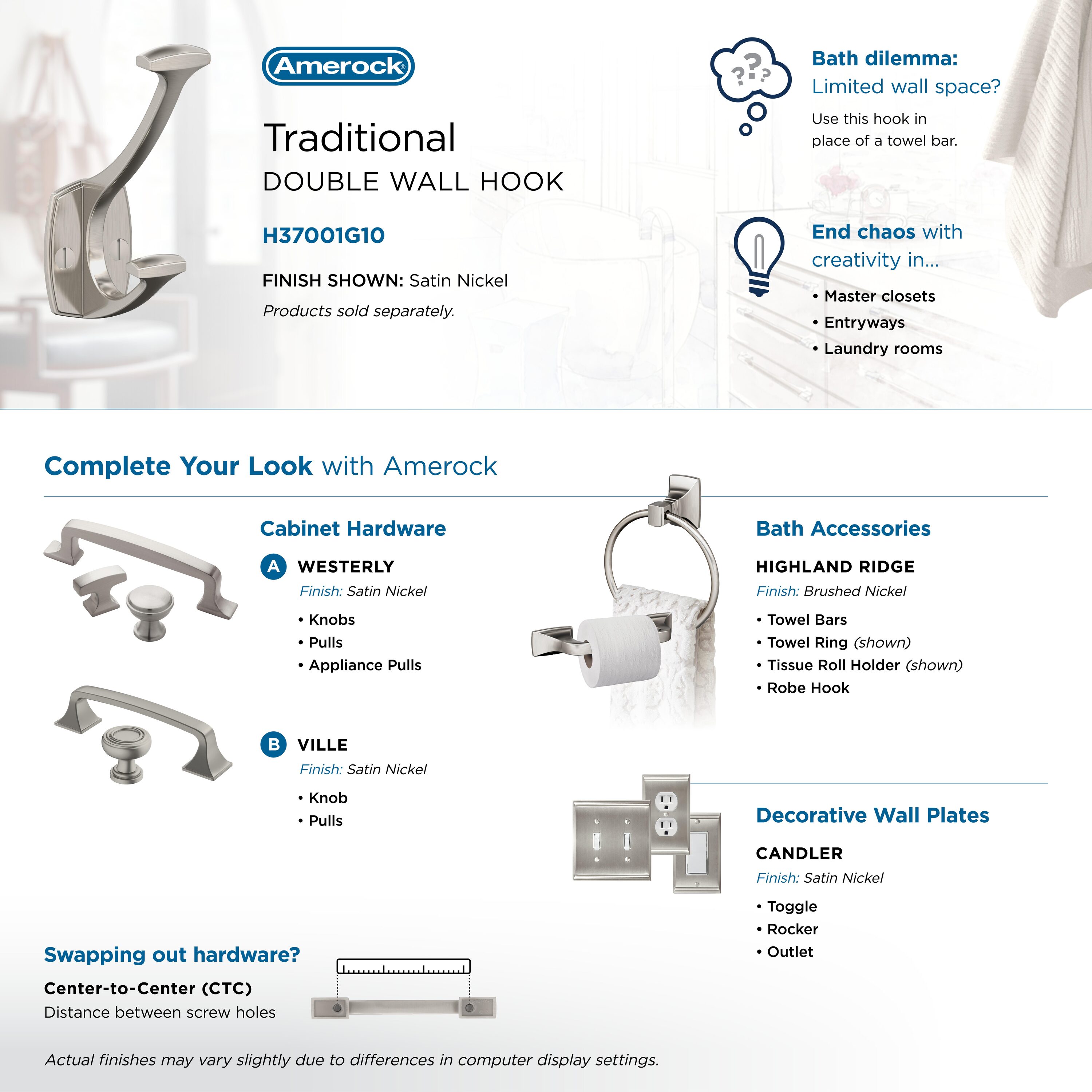 Amerock H37001G10 Decorative-Wall-Hooks - View #6