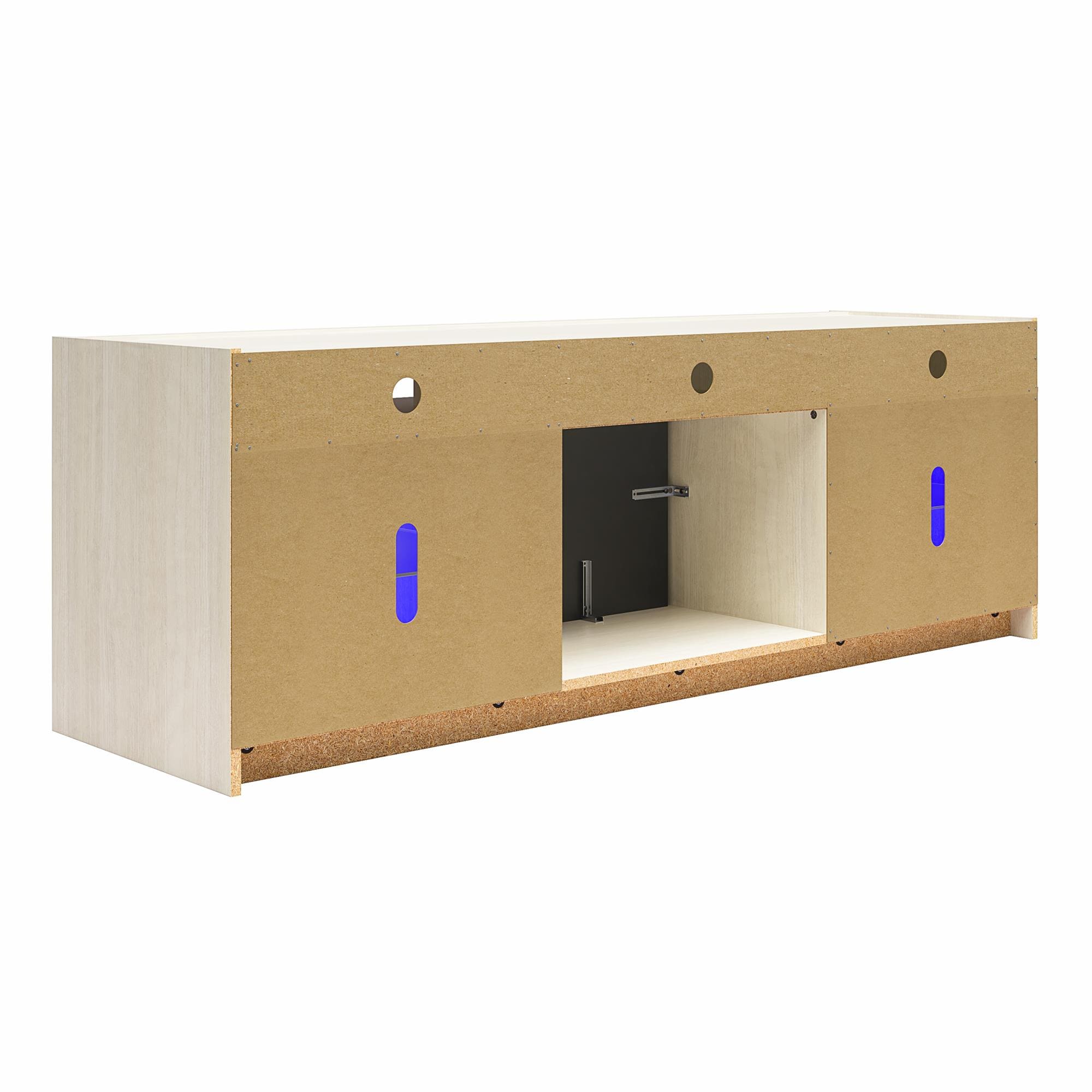 Luna Ivory Oak 75" Electric Fireplace TV Console