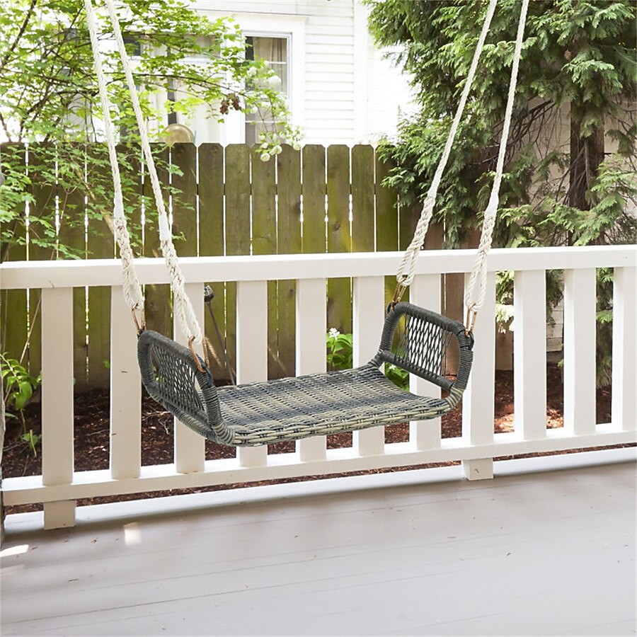 BABOOM Porch Swing 1 person Mix Brown Iron Outdoor Swing BOM 34NY CO at Lowes