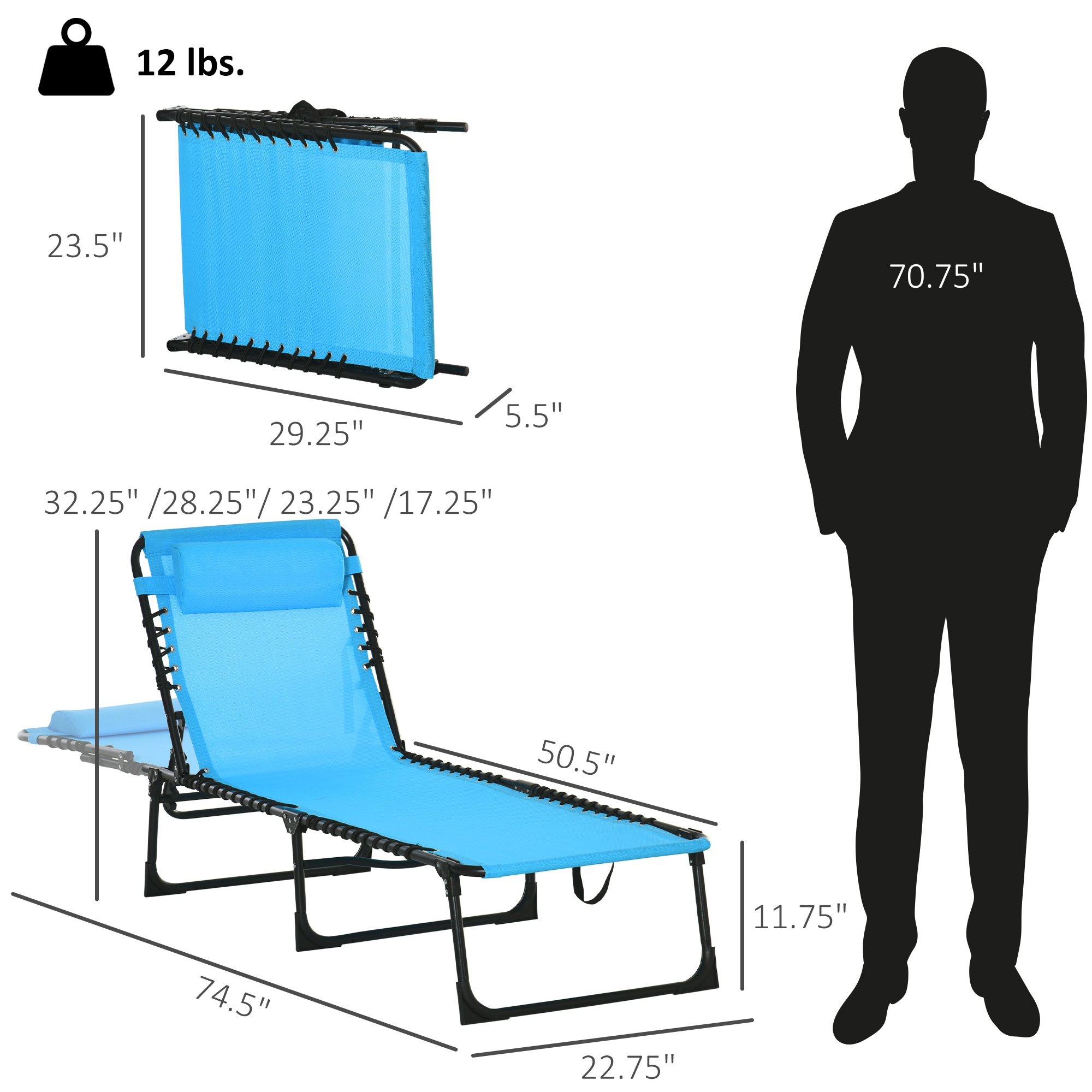 Outsunny 84B-206BU Patio-Chairs - View #3