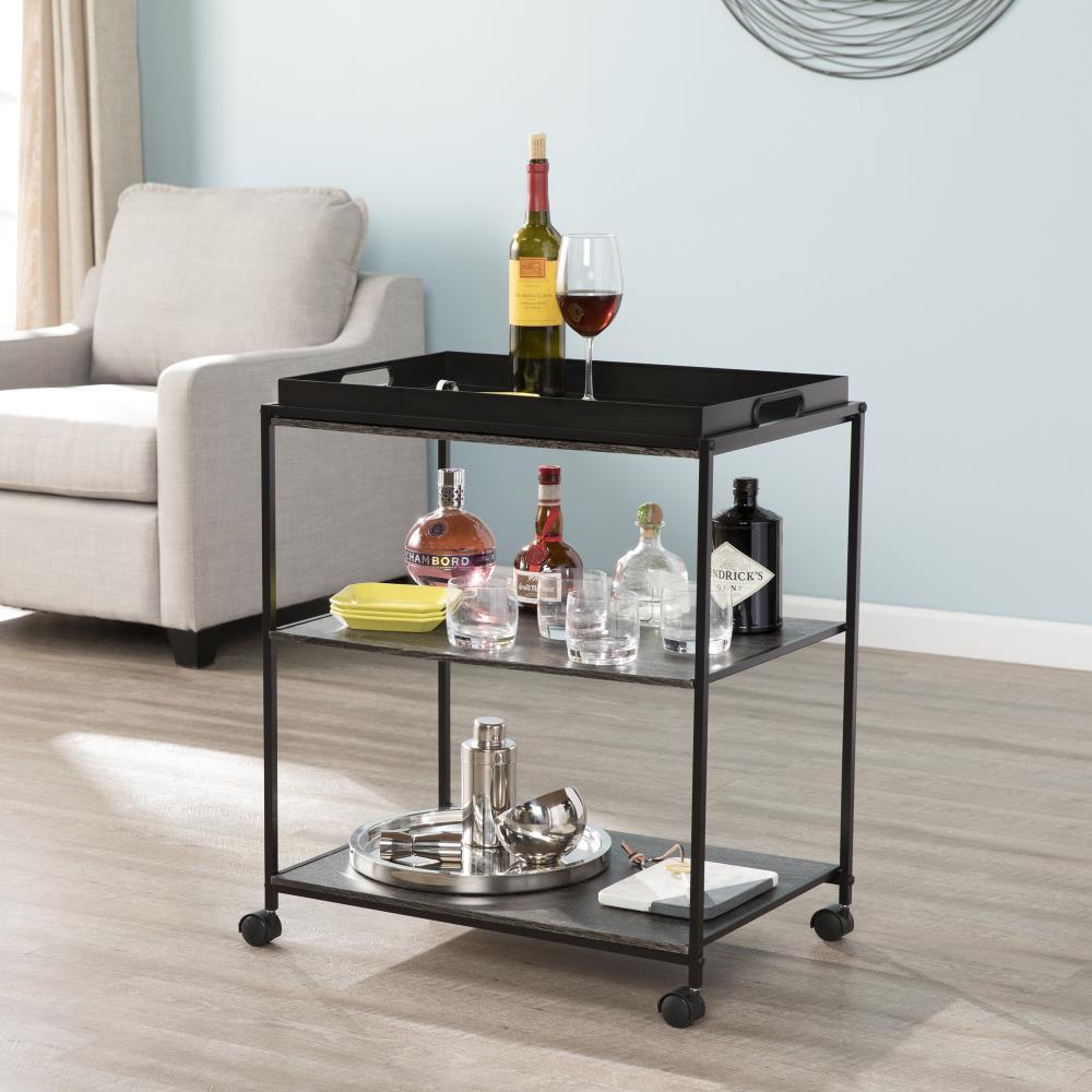 Boston Loft Furnishings Stellan 24.75-in x 29-in Black Rectangle Bar ...