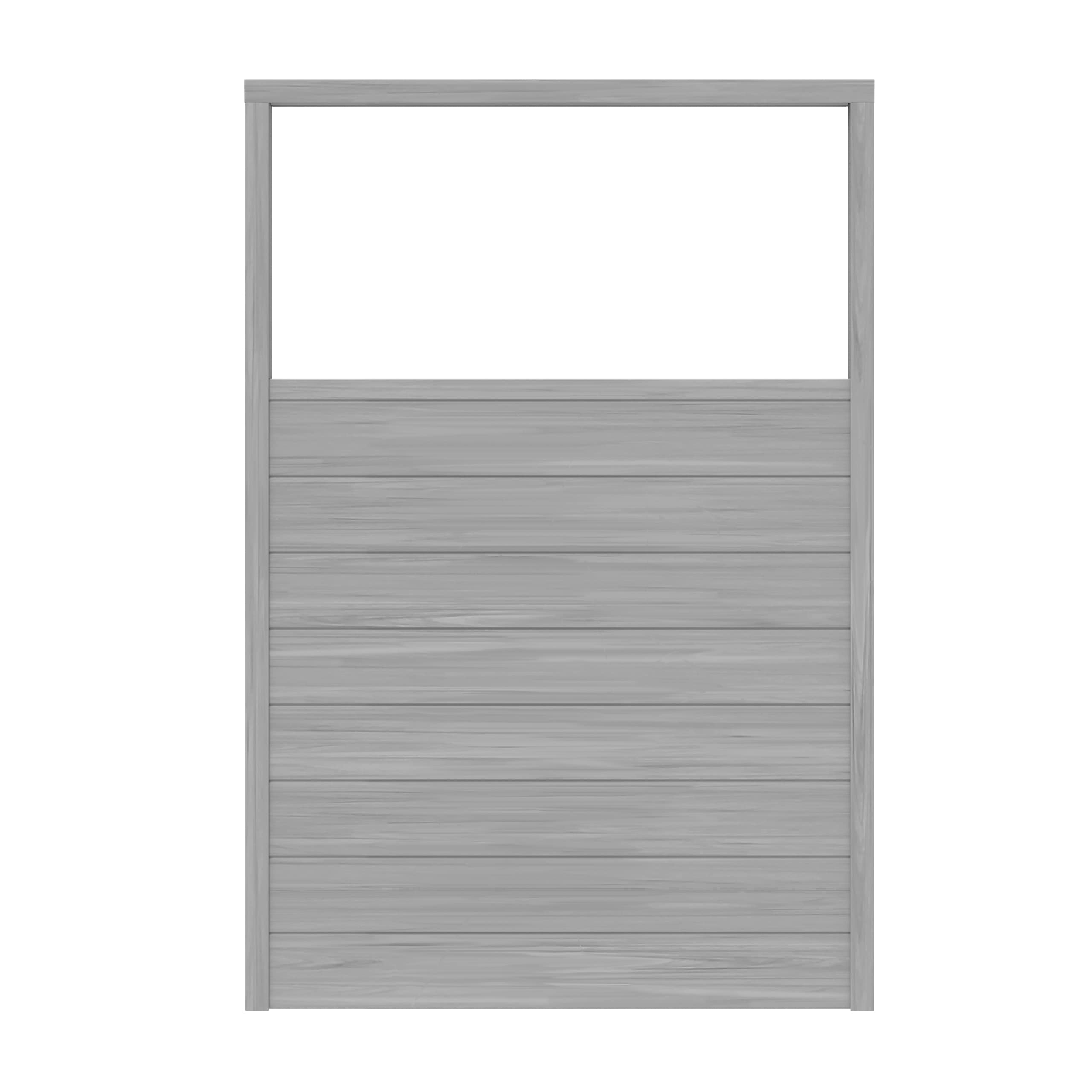 Freedom 73056118 6-ft H x 4-ft W Driftwood Gray Vinyl Flat-top Fence panel (Assembled)