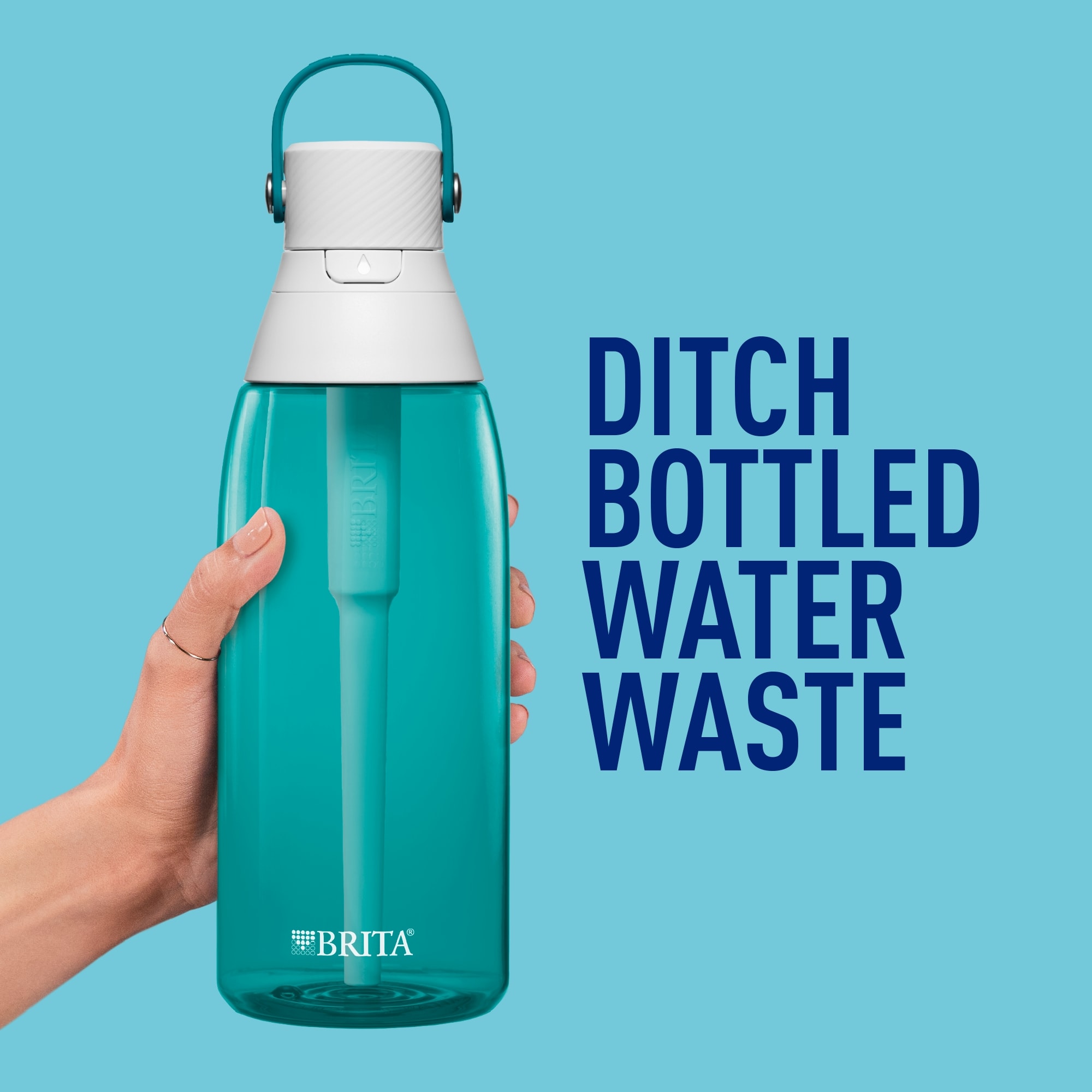 Brita Bottle with Water Filter 36-fl oz Plastic Water Bottle in the Water  Bottles & Mugs department at
