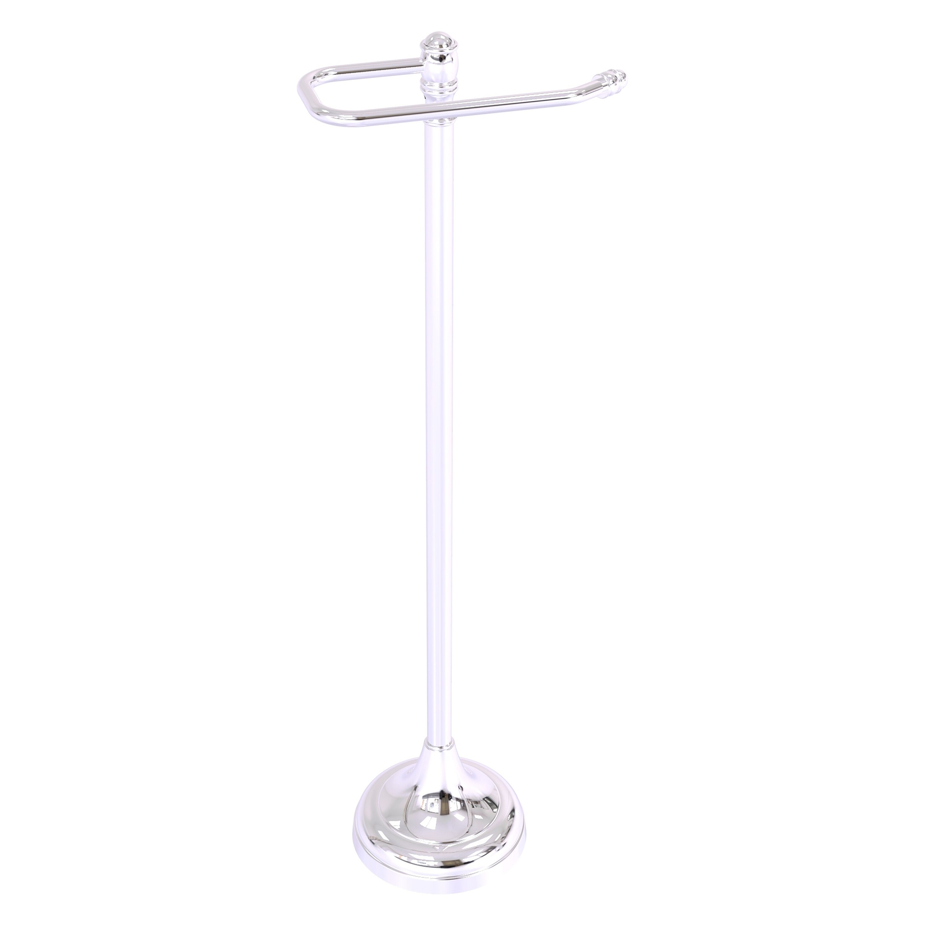 Allied Brass CL-29-PC Carolina Polished Chrome Freestanding Single post Toilet Paper Holder 1 -Rolls with Storage
