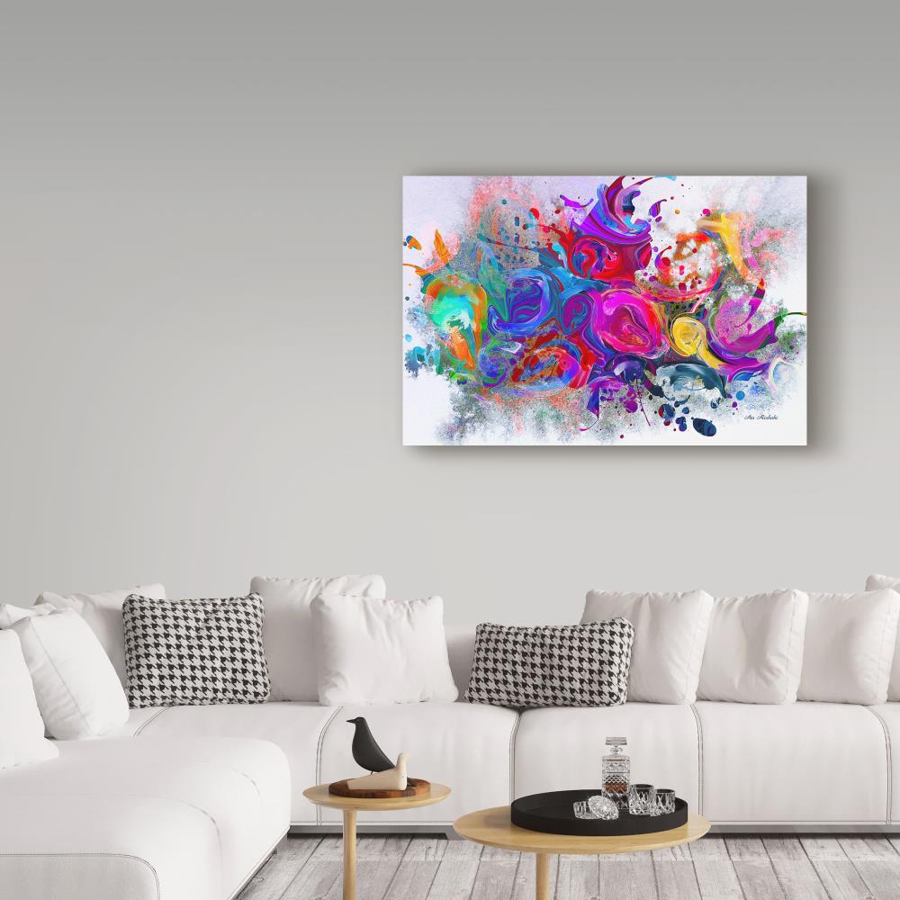 Trademark Fine Art ALI22219-C1624GG Framed 16-in H x 24-in W Abstract Print on Canvas Ata Alishahi Multicolor Framed 16-Inches H x 24-Inches W Abstract Canvas Print