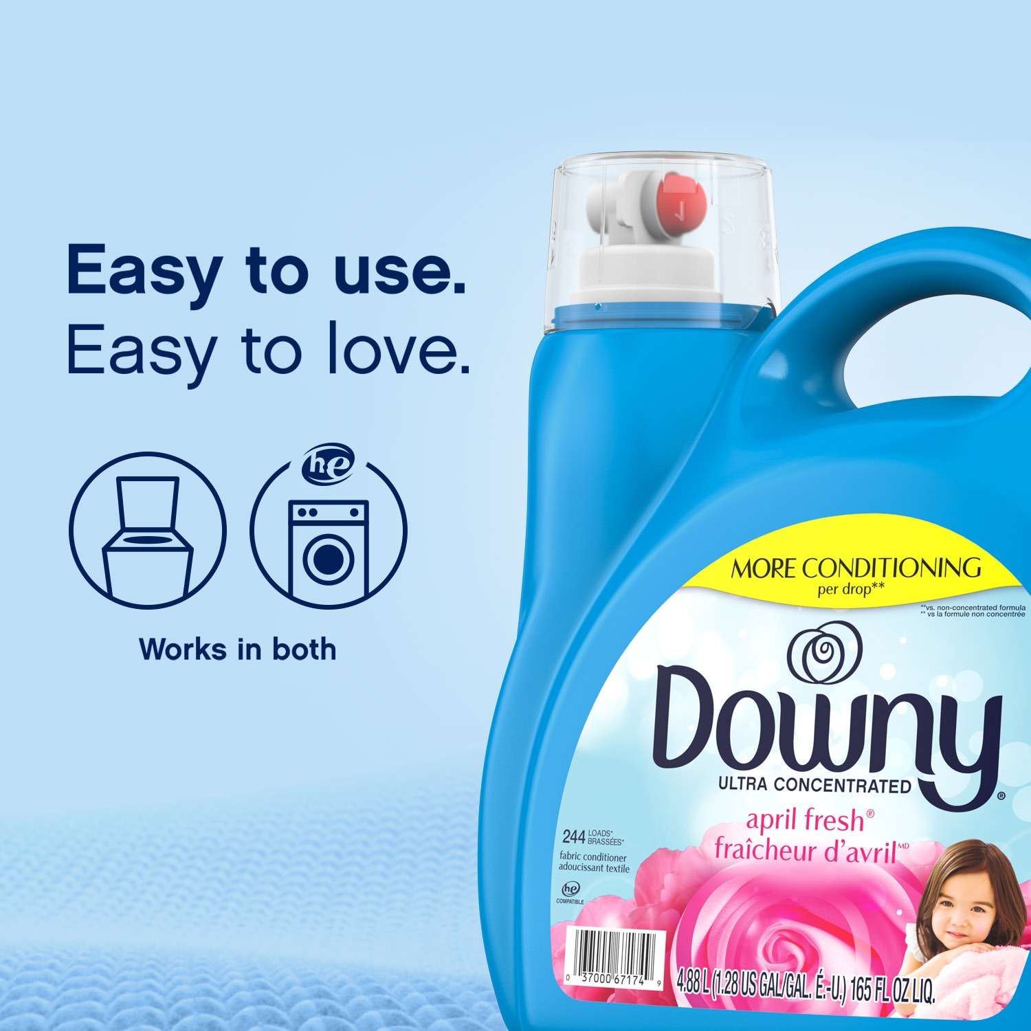 Shop Downy Clean Home Fabric and Air, April Fresh Scent with Liquid Fabric  Softener at