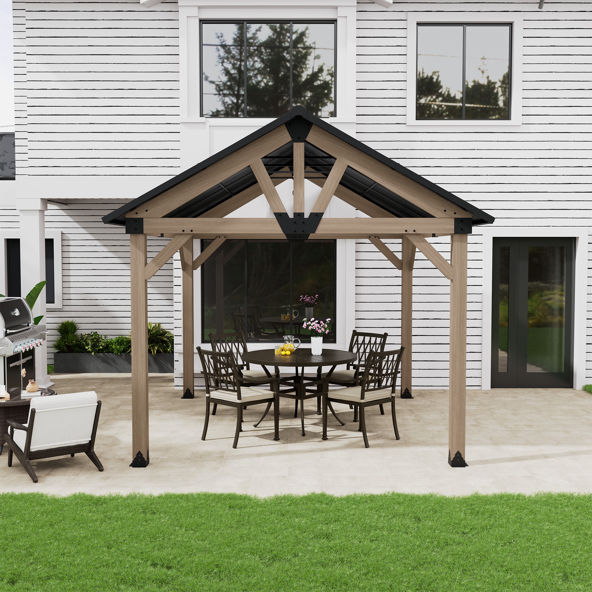Dimakai DK-06KZ1012S8 Wood-Resin-Gazebos - View #3