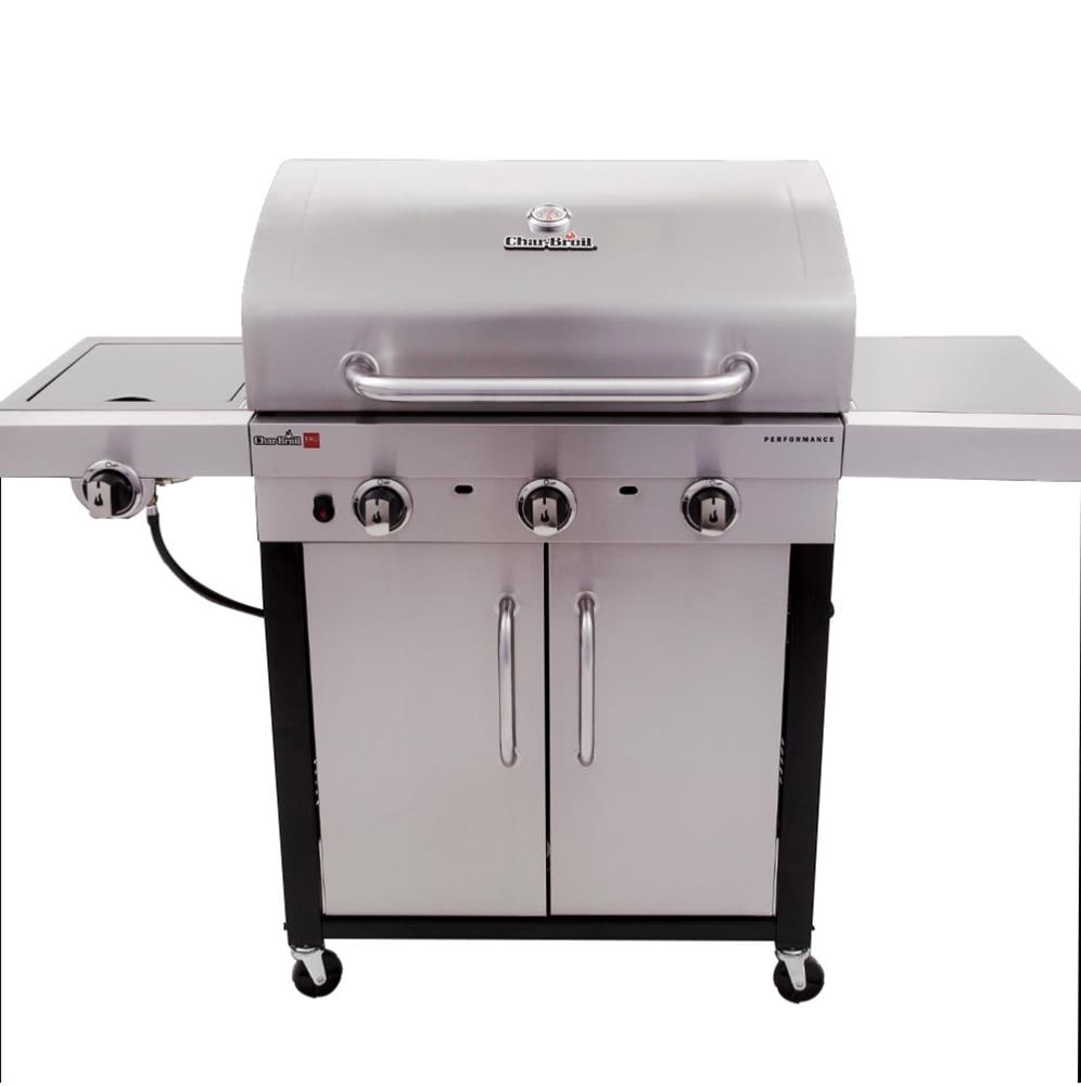 Char-Broil Performance TRU-Infrared Steel/Black 3-Burner Liquid Propane Infrared Gas Grill with 1 Side at Lowes.com