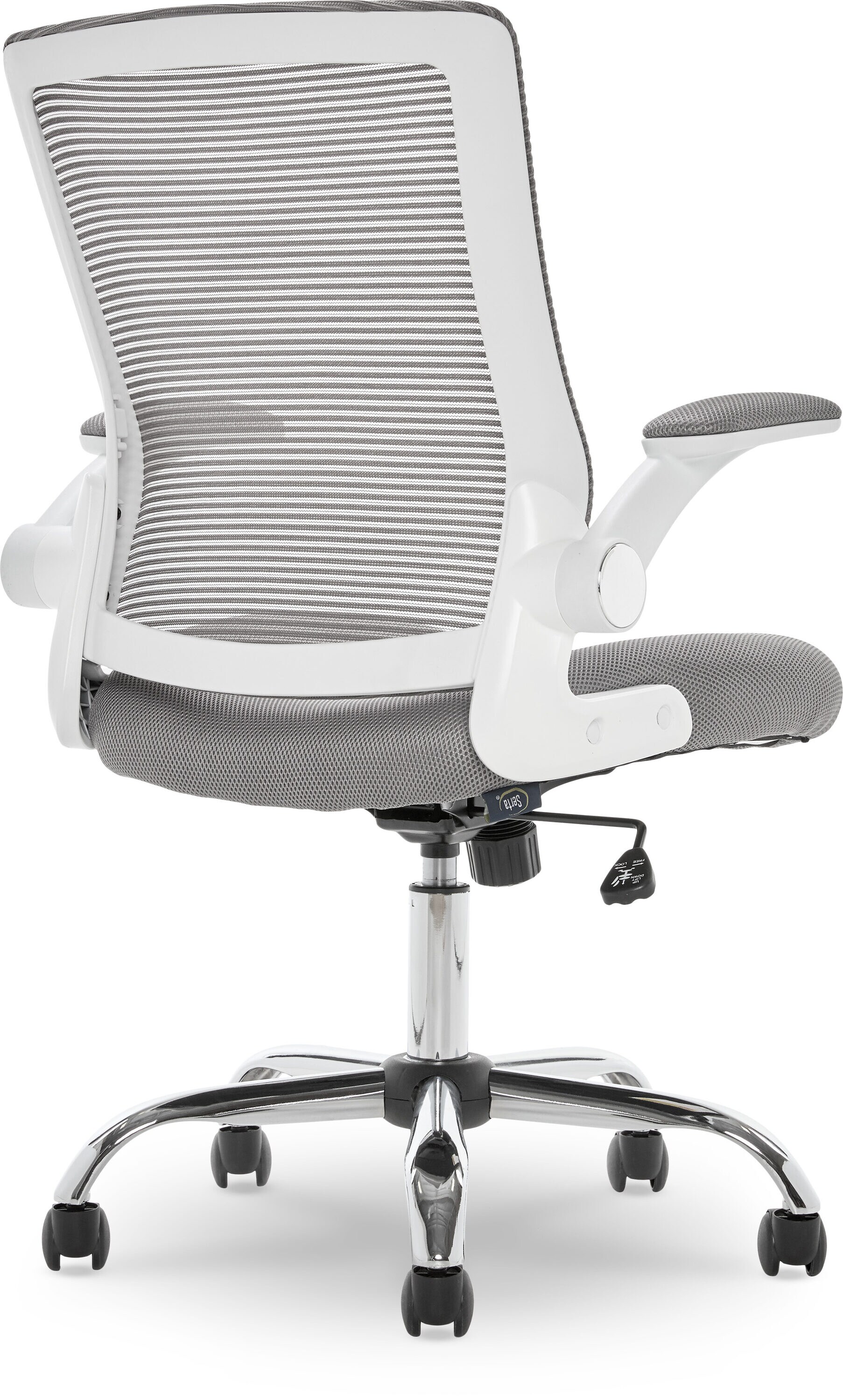 Modern Gray Mesh Ergonomic Office Chair with Adjustable Arms