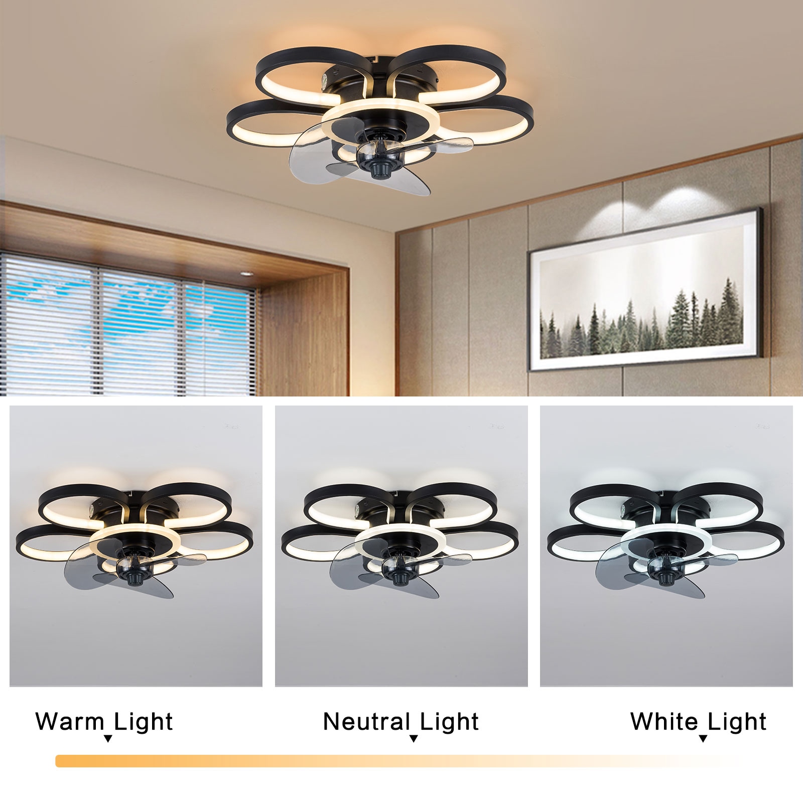 Oukaning HG-HCXLST-6388-US Ceiling-Fans - View #3