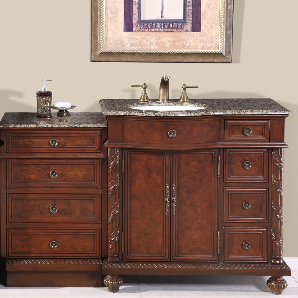 Silkroad Exclusive 56-in English Chestnut Undermount Single Sink