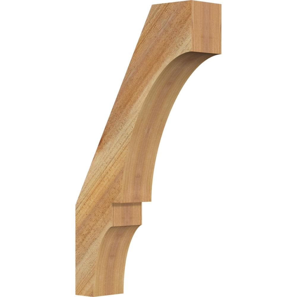 Ekena Millwork BRC04X14X26BOA00RWR 4-in x 14-in x 26-in Western Red Cedar Unfinished Wood Balboa Rough Sawn Knee Brace