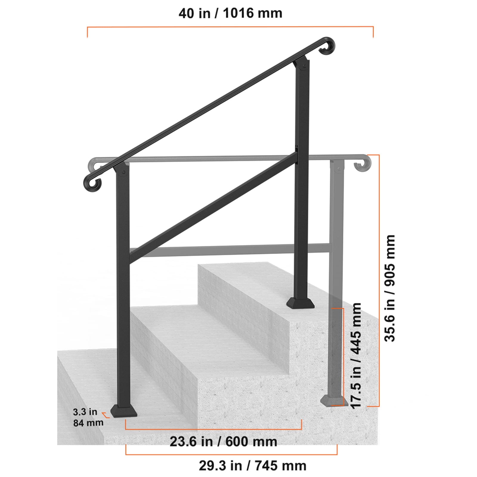 VEVOR SCKDJSLZFSHS05987V0 railings - View #2