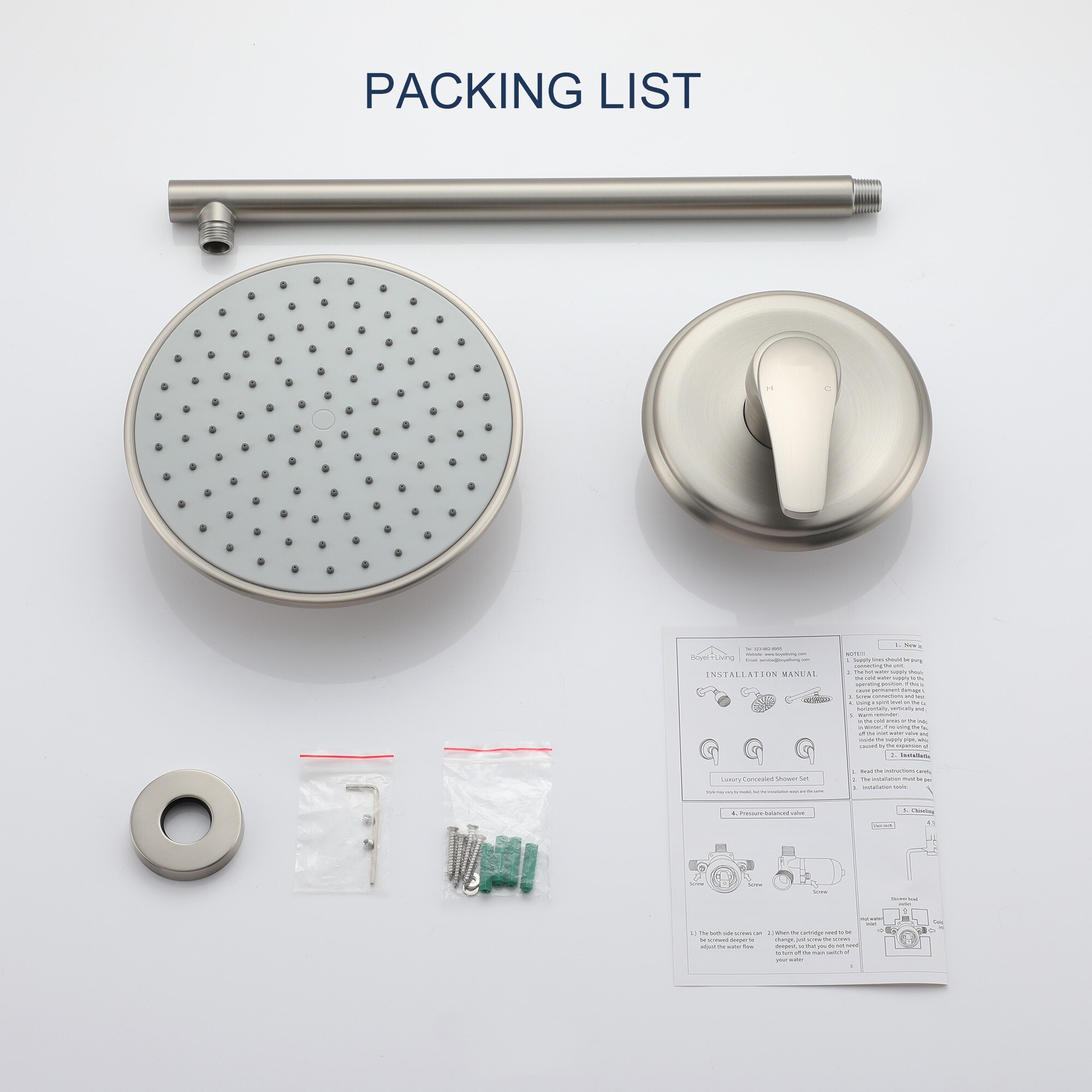 CASAINC M6066-B-10-CP Showerhead-Bar-Panels - View #8