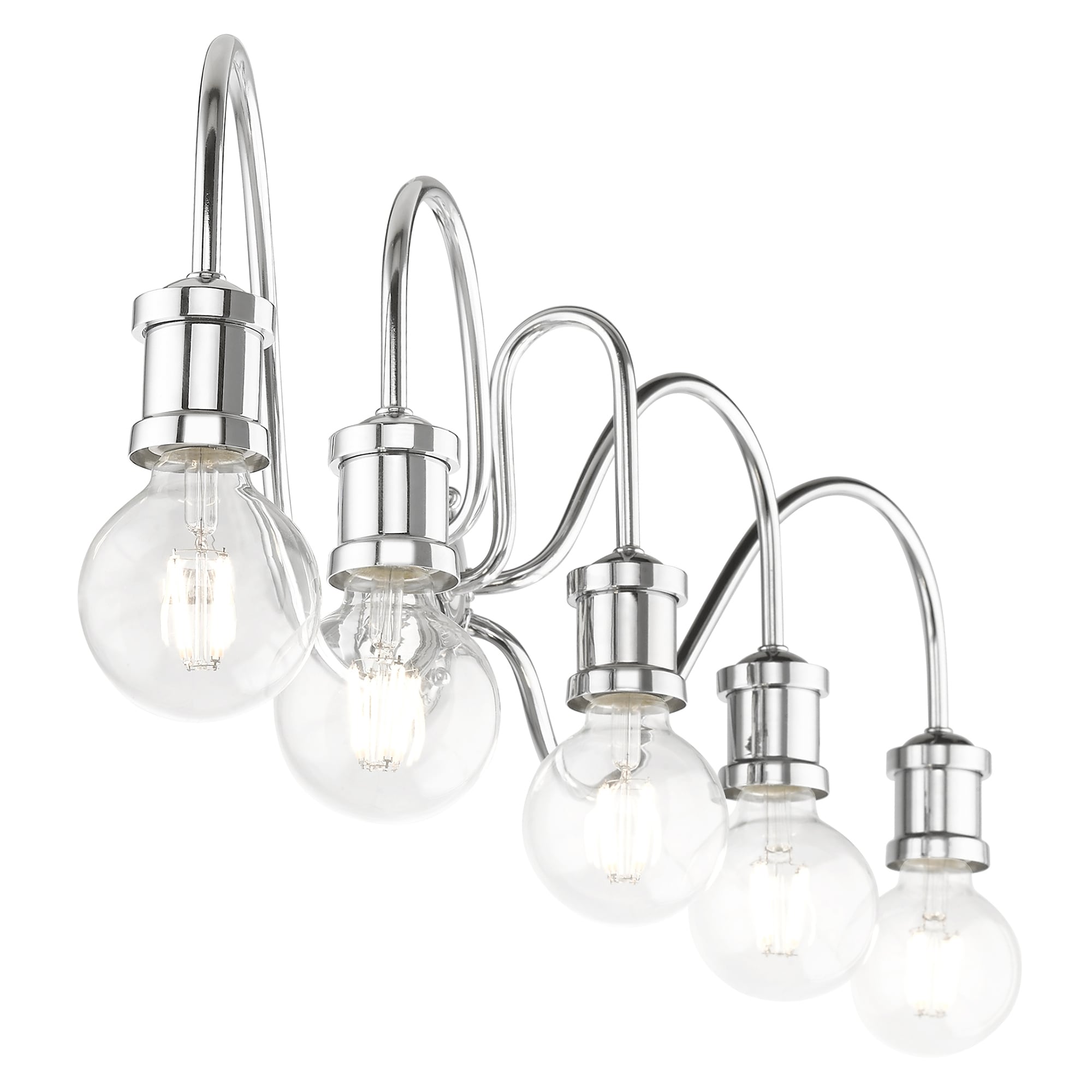Lansdale Polished Chrome 5-Light Transitional Vanity Sconce