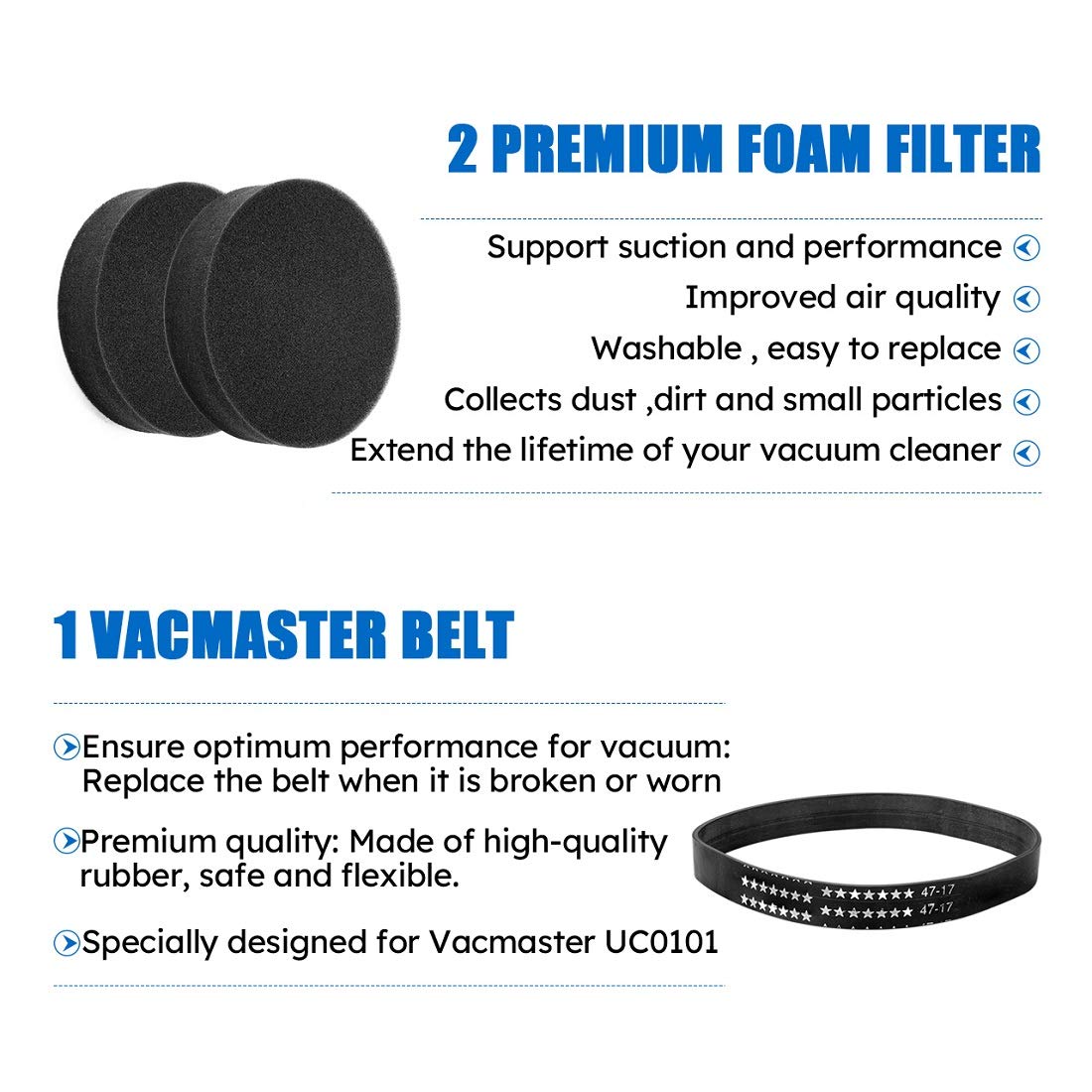 Vacmaster B08B132PYS Vacuum-Belts - View #3