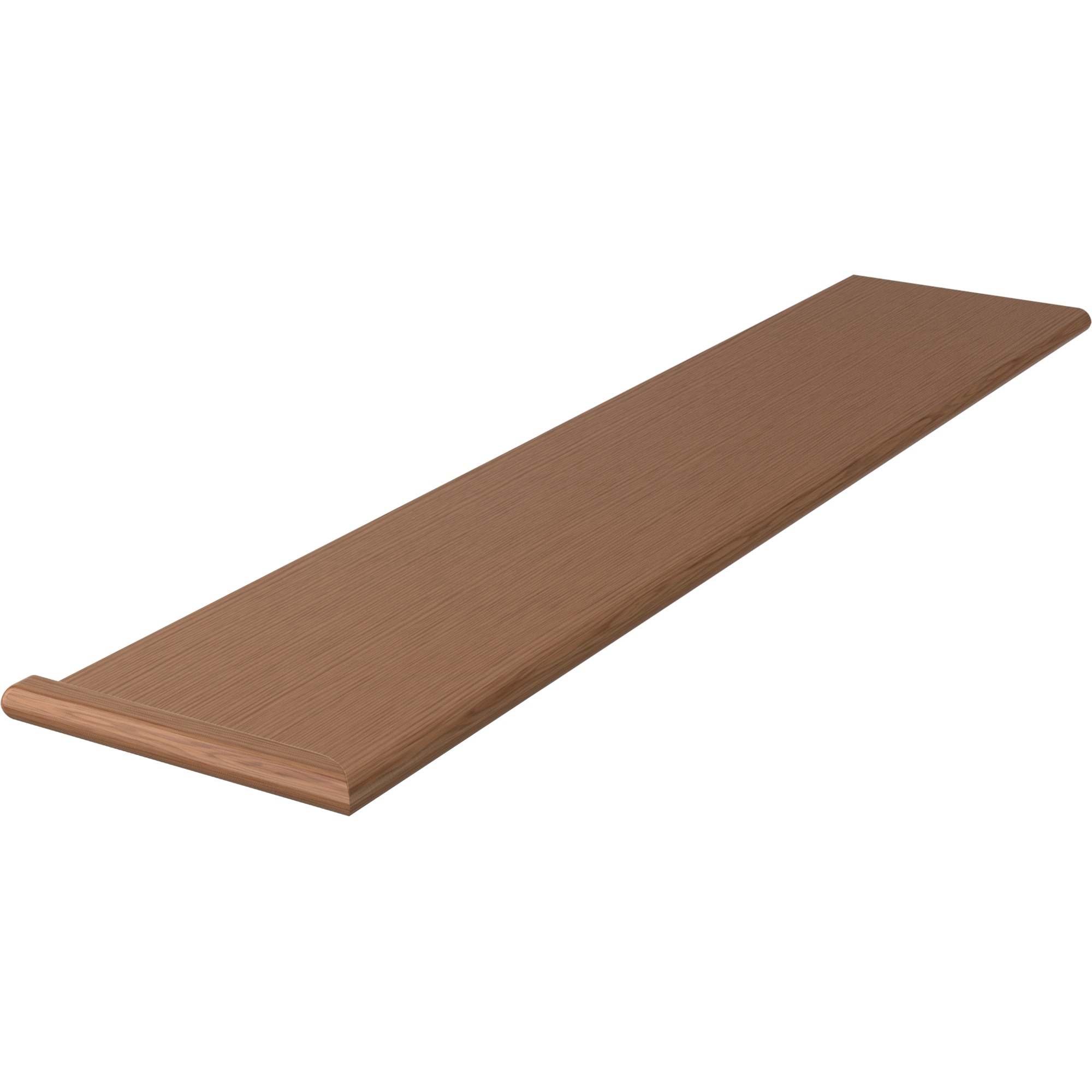 L.J. Smith Stair Systems 807010X421RV-WO 42-in x 10.5-in x 1-in Brown White oak Reversible return Bullnose Stair Tread