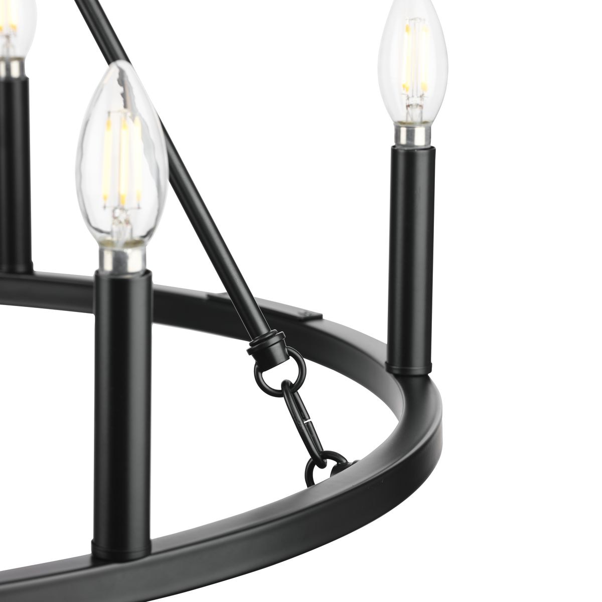Gilliam Matte Black 6-Light Steel Chandelier
