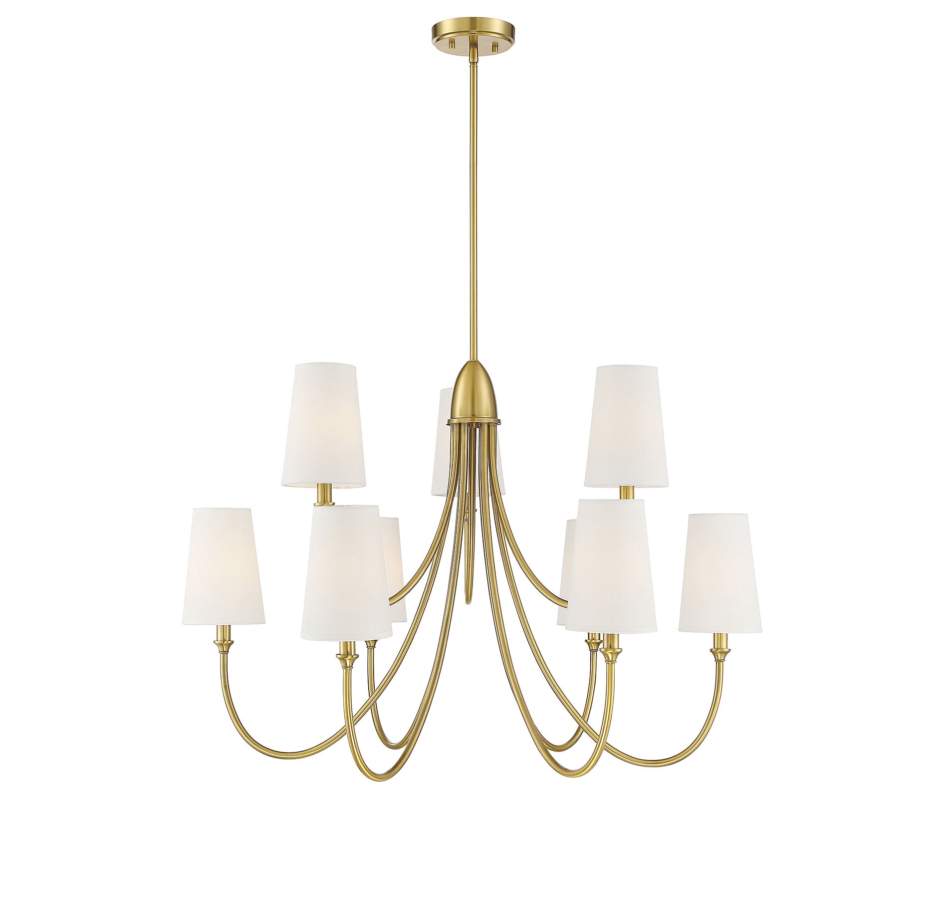 Savoy House Cameron 35" Warm Brass 9-Light Chandelier