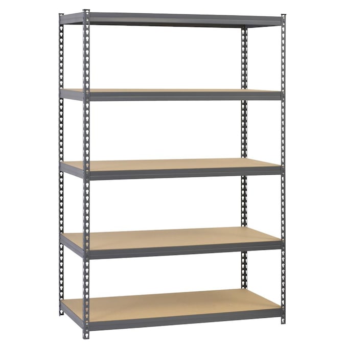 Freestanding Shelving Units, Metal Shelving With Particle Board