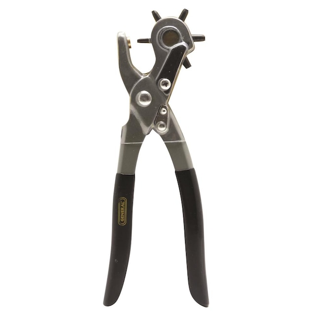 General Tools & Instruments Steel Letter Punch Set with Hole Punch Pliers -  Various Sizes, Black Finish, Rubberized Handle in the Punches department at