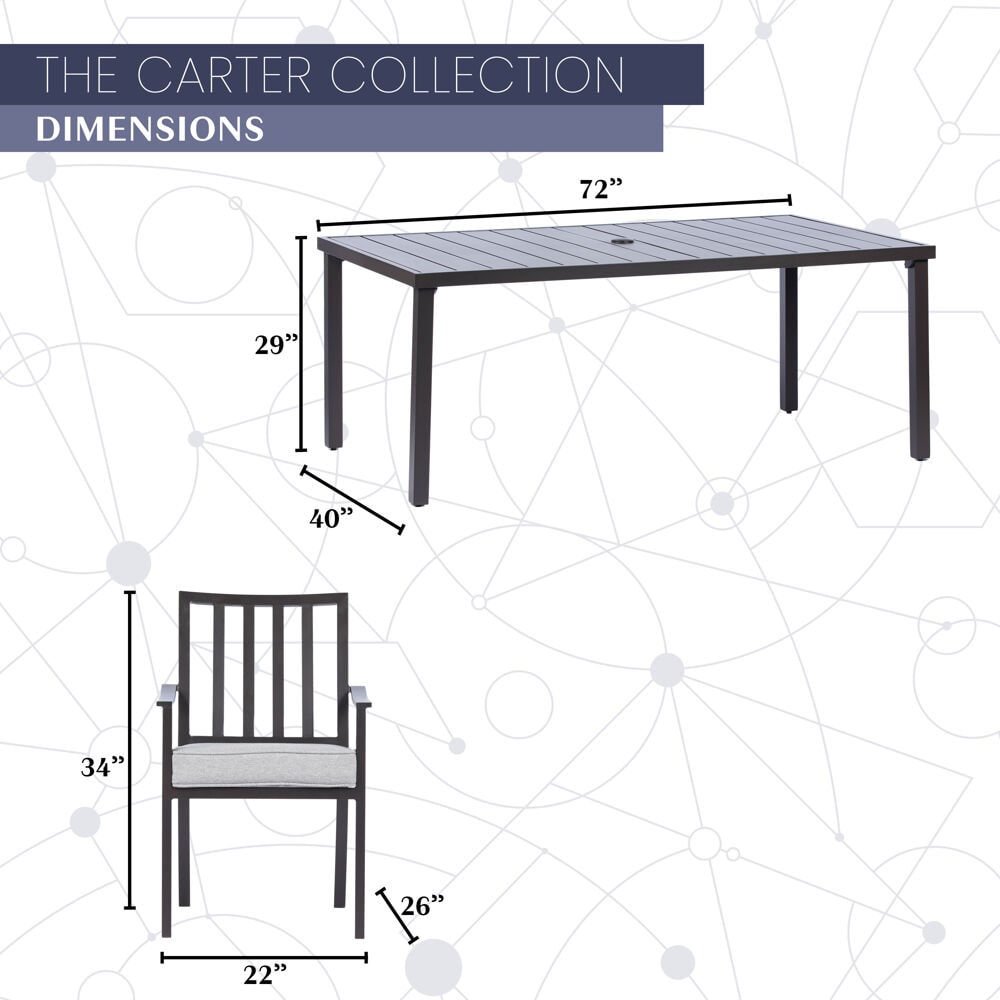Mod Furniture CARTDN7PC-GRY Patio-Dining-Sets - View #5