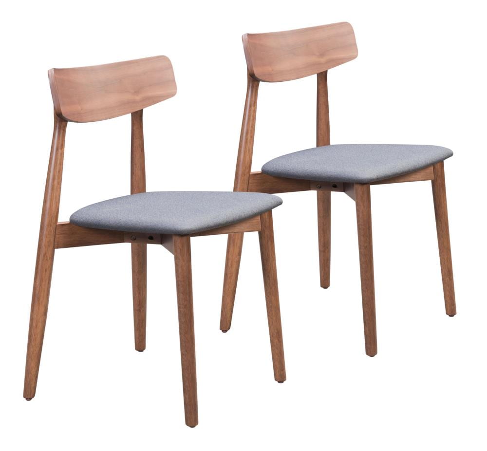 Zuo Modern 101013 Set of 2 Newman Contemporary/Modern Polyester/Polyester Blend Upholstered Dining Side Chair (Wood Frame)