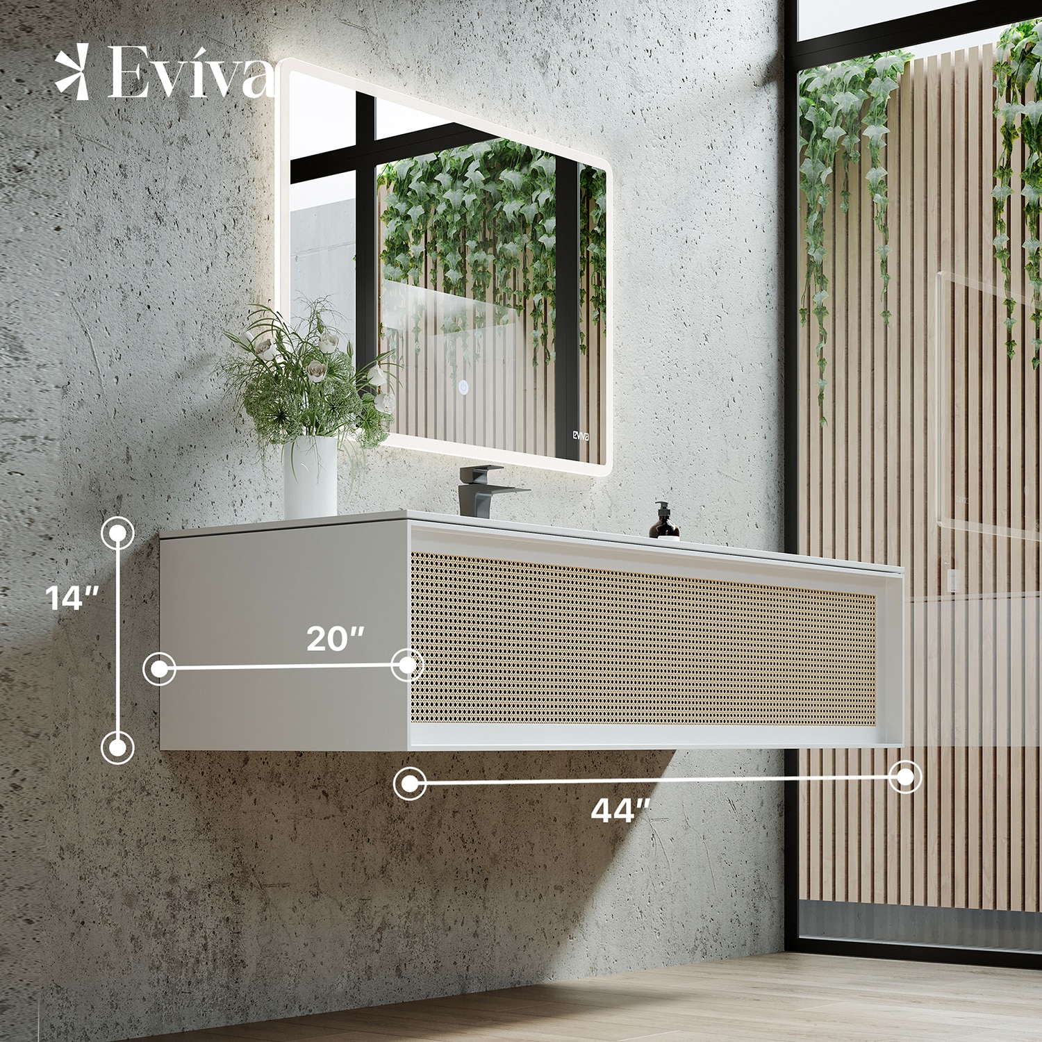 Eviva EVVN116-44NOK/WH Bath-Vanity-Combo - View #2