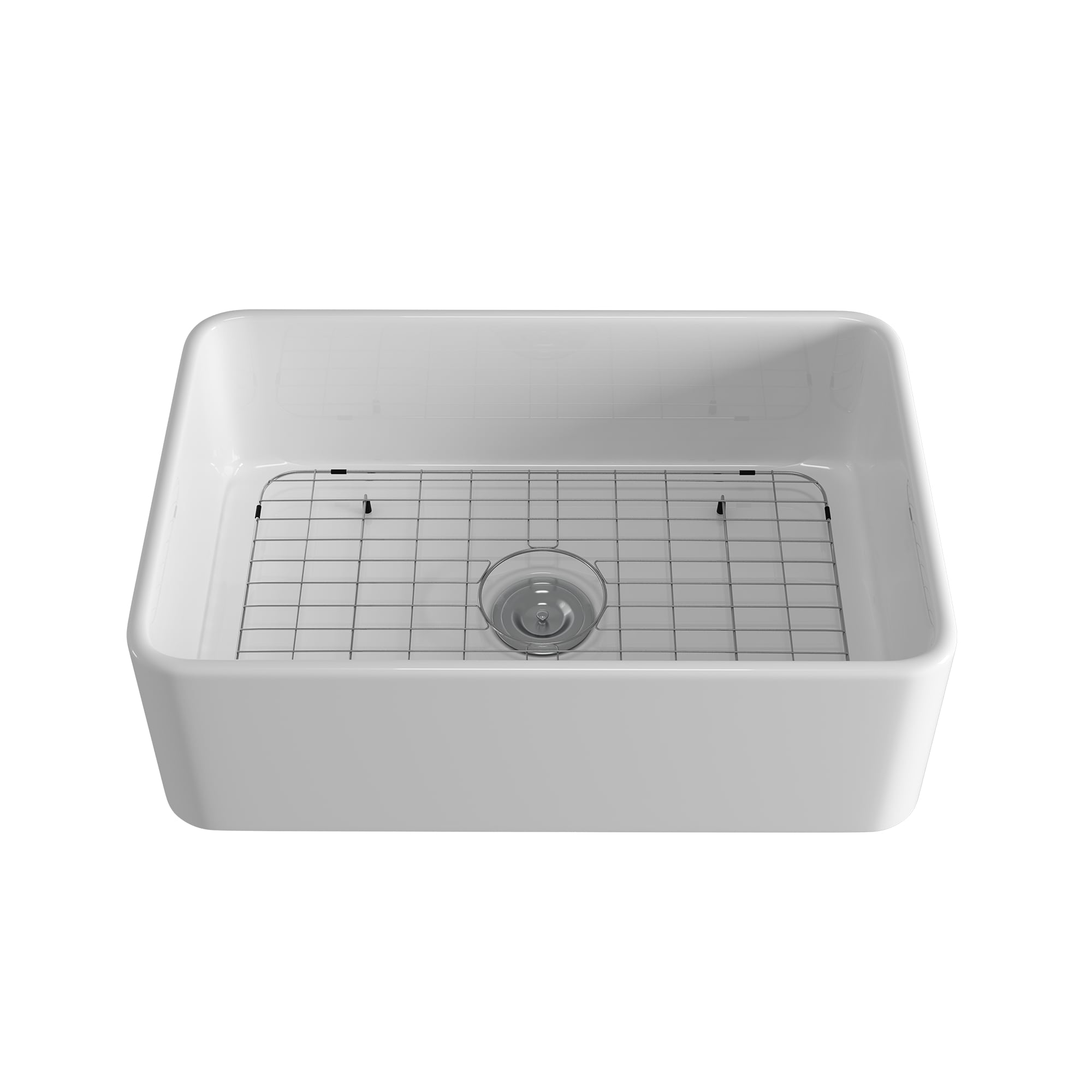 CASAINC SL-SAW3320R1 Ceramics kitchen sink Farmhouse Apron Front 30.157-in x 20-in White Fireclay Single Bowl Kitchen Sink All-in-one Kit