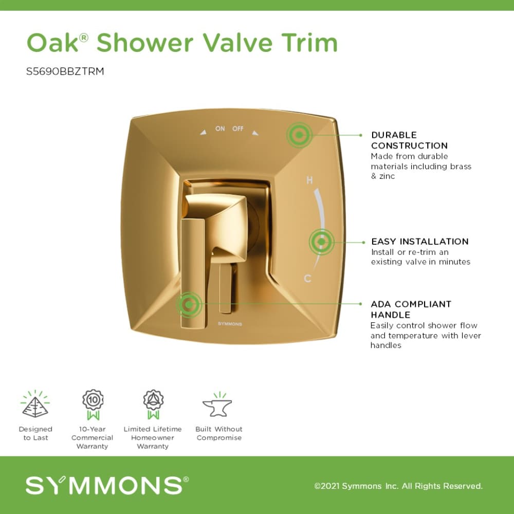 Symmons 5690BBZTRM Shower-Handles - View #3
