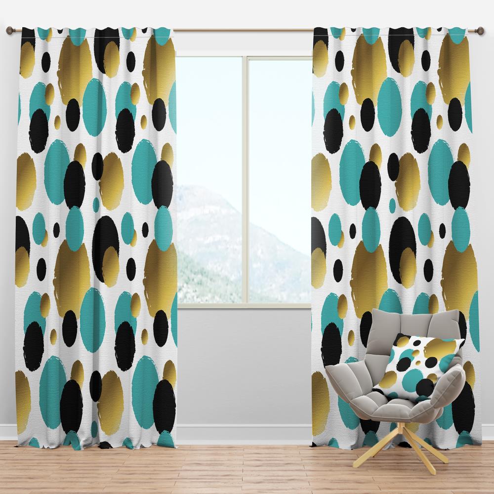 Designart CTN24038-52-120 120-Inches Blue Room darkening Thermal lined Rod pocket Single curtain panel