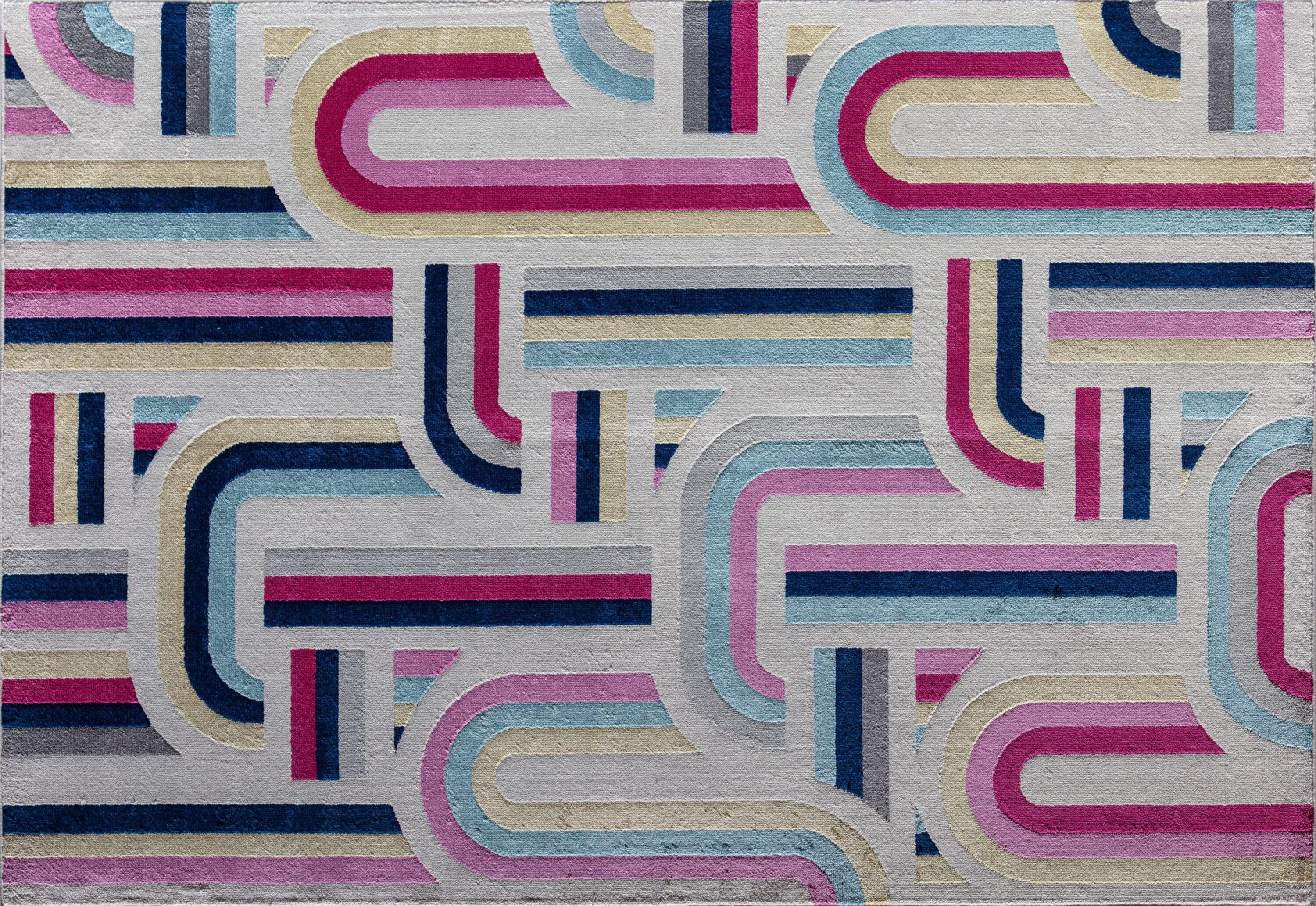Elizabeth Sutton Multicolor Geometric 8' x 10' Synthetic Area Rug