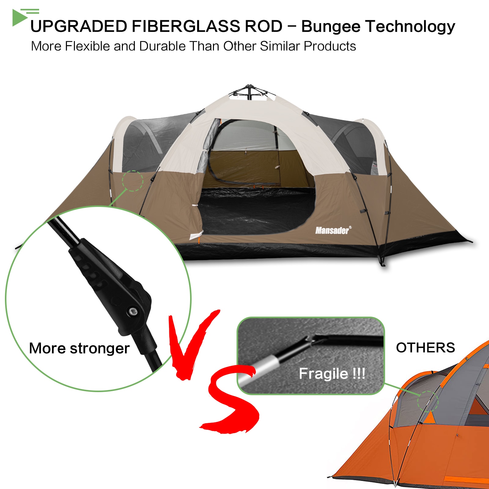 GARSING MAN-AUTODO-6P-BROWN tents - View #3