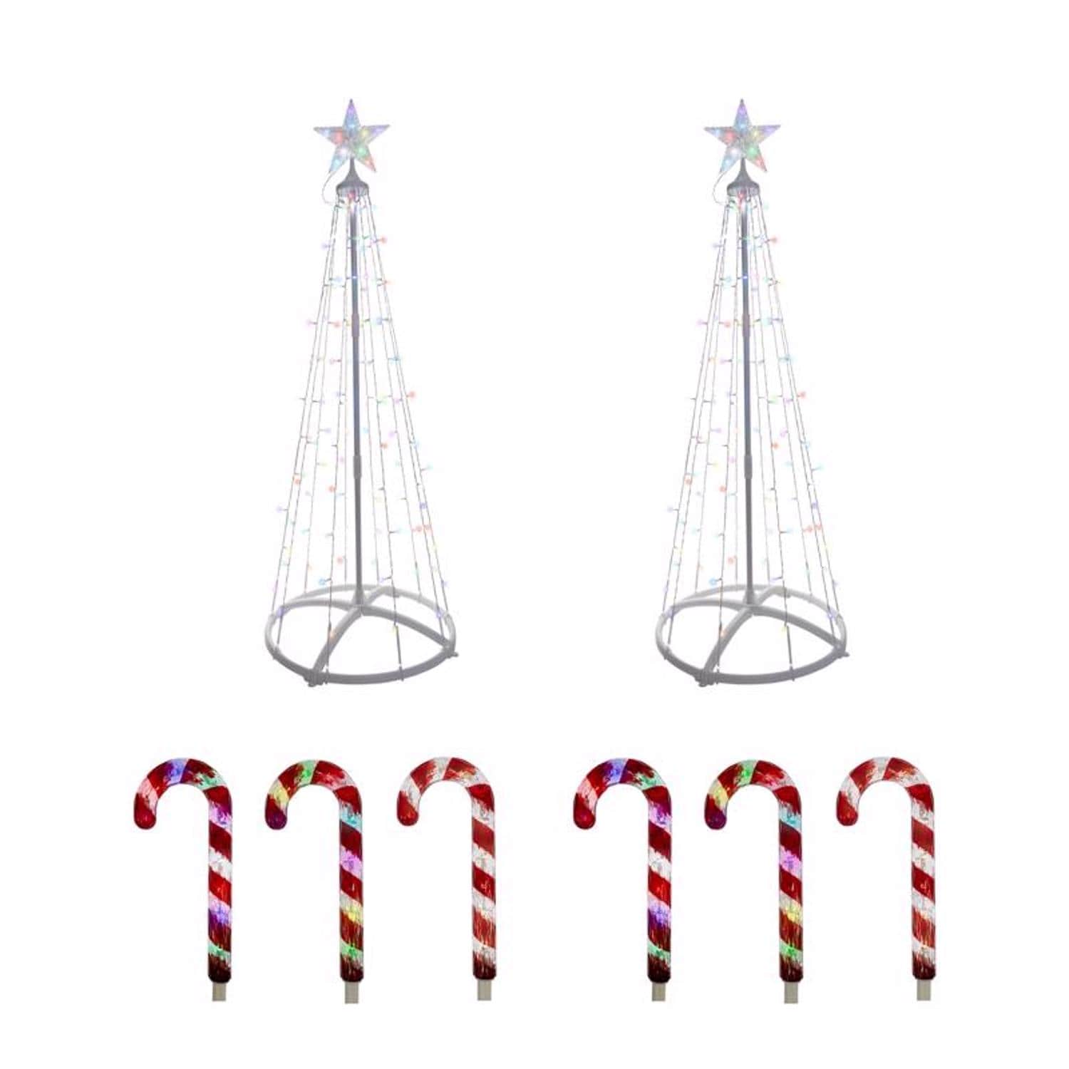 Celebrations  Platinum Brilliant LED RGBW Outdoor Kit 4 ft. Yard Decor