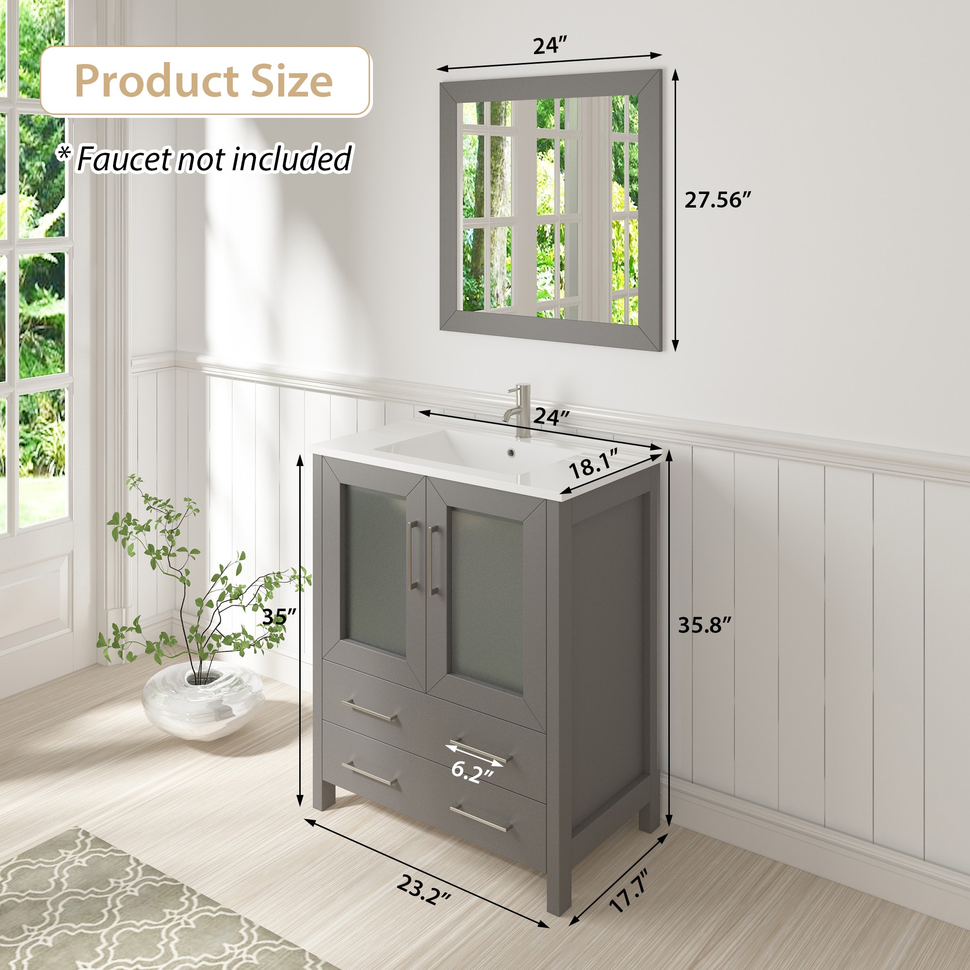 Vanity Art VA3024-G Bath-Vanity-Combo - View #11