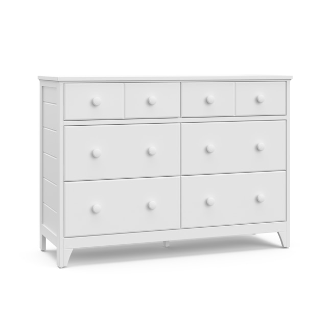 White Pine 6 Drawer Double Dresser, Ikea White Dresser 6 Drawers