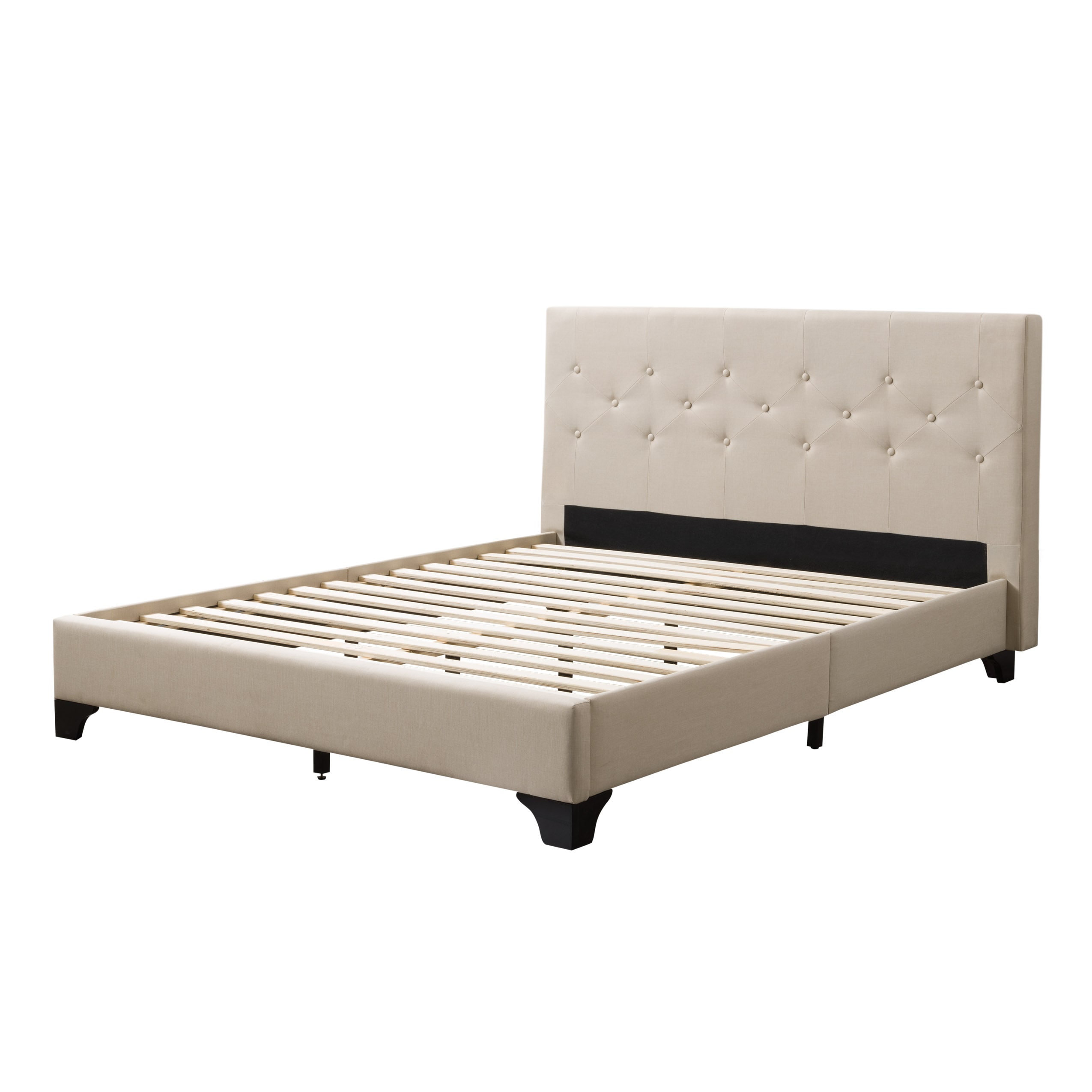 CorLiving BRH-103-Q Nova Ridge Cream Queen Upholstered Panel Bed