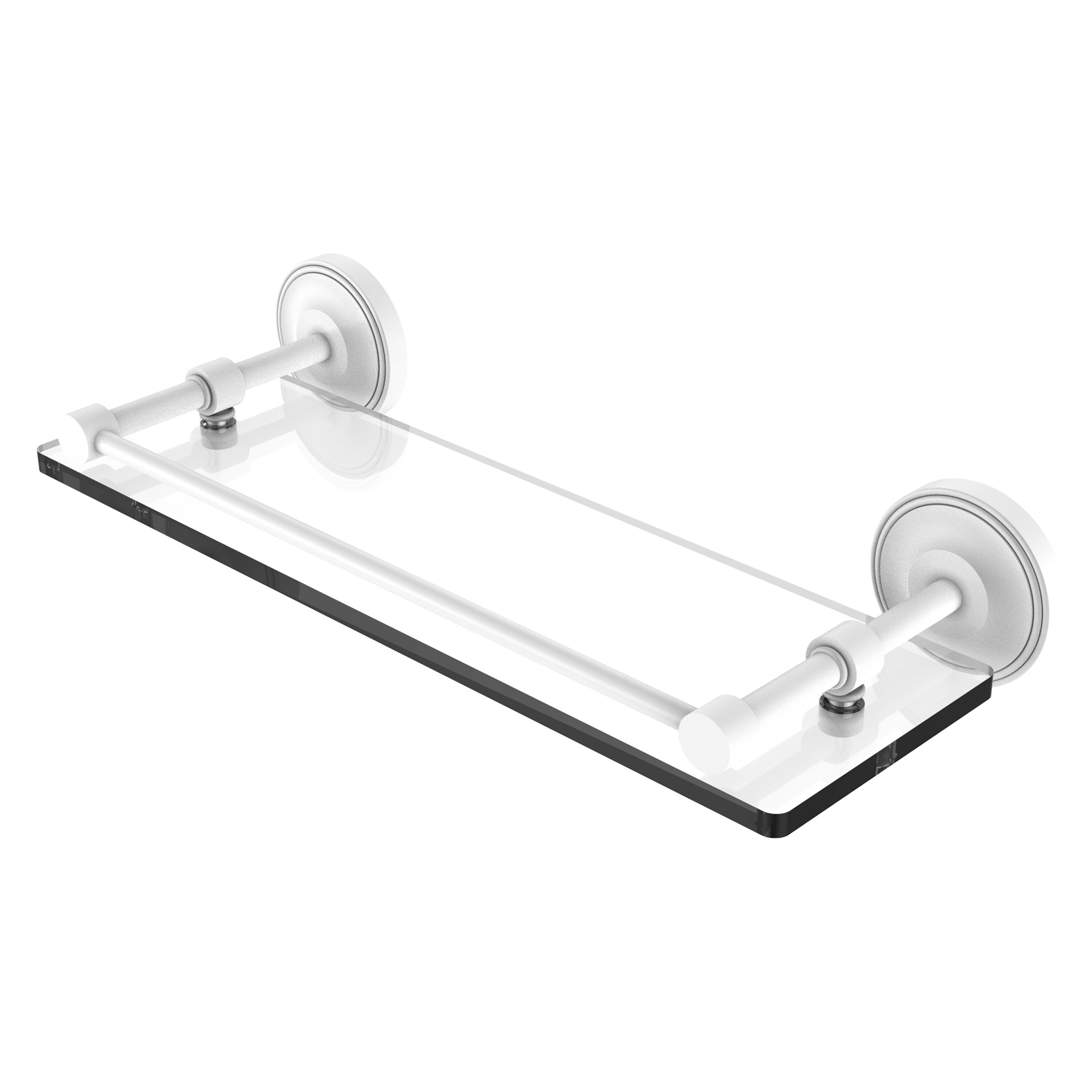 Allied Brass PRBP-1/16-GAL-WHM Prestige Regal Matte White Wall mount Bathroom Shelf ( 16-in x 3-in x 5-in )