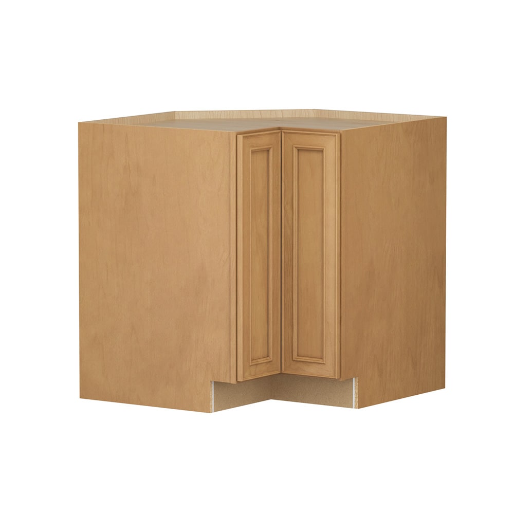 Shenandoah Irvington 33-in W x 34.5-in H x 24-in D Rye Stained L-Shaped Corner Base Fully Assembled Cabinet Recessed Panel Miter