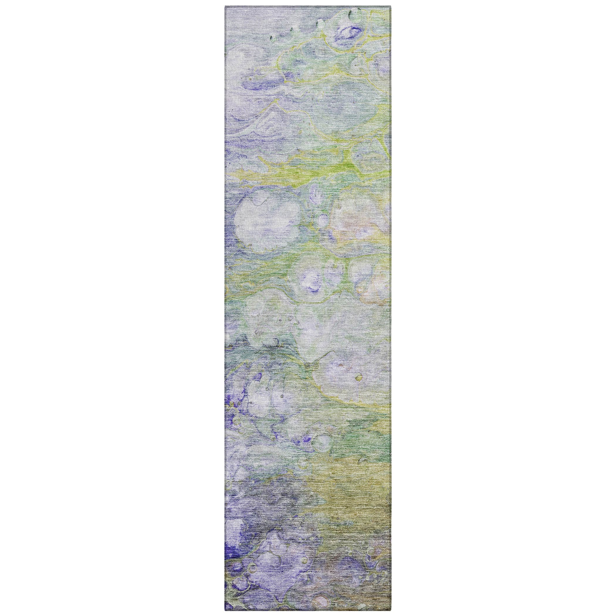 Aloe Abstract Multi-Color Flat Woven Indoor Outdoor Runner Rug