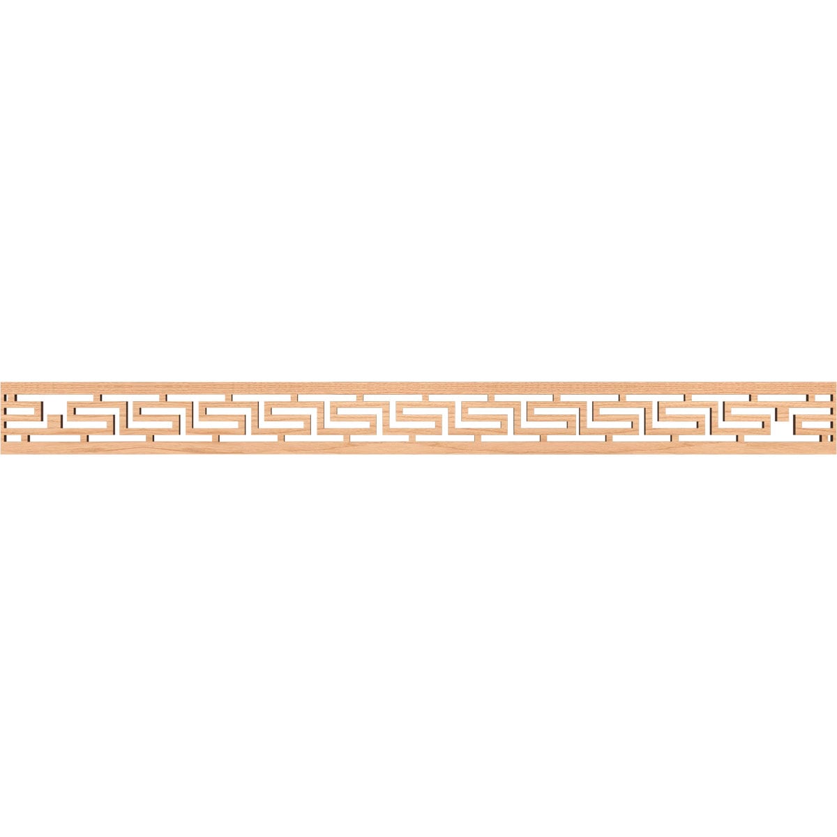 Ekena Millwork MLDB04X46TULHI Tulum Fretwork Flat Trim 4-in x 3.87-ft Hickory Brown Unfinished 2156503 Pierced Wall Panel Moulding