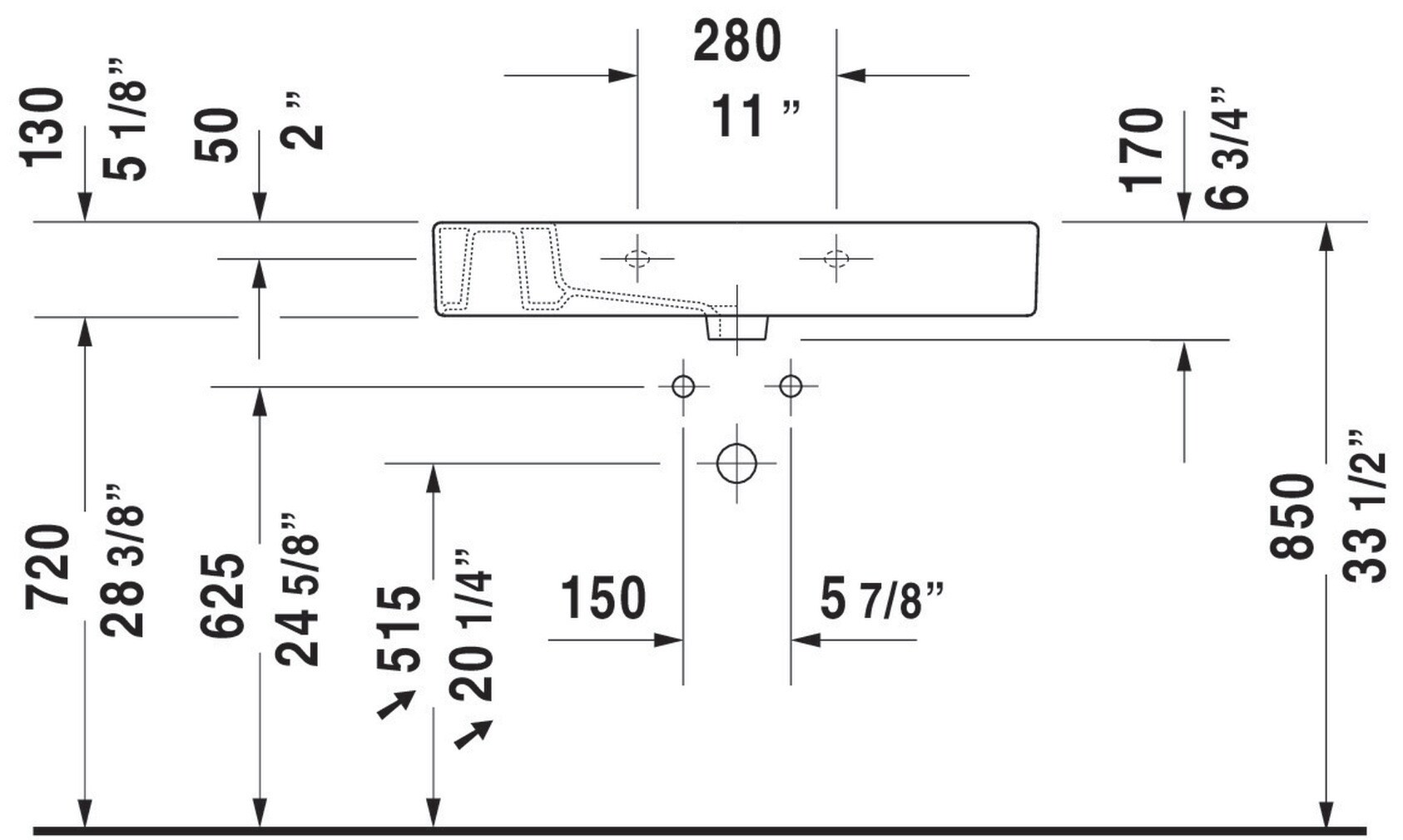 Duravit 0329850000 Bath-Sink - View #12
