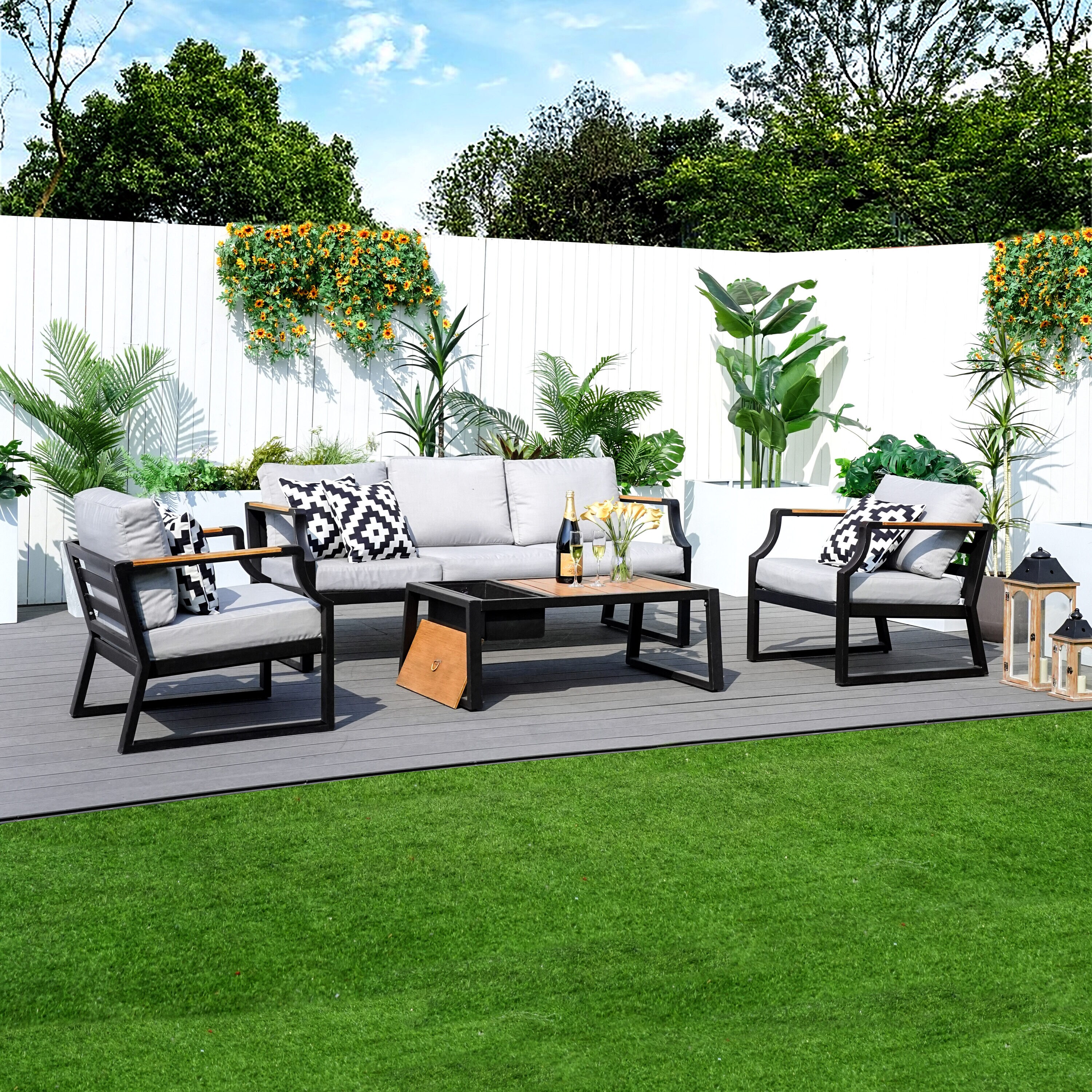 Moda Furnishings MOS-2104-B Patio-Conversation-Sets - View #2
